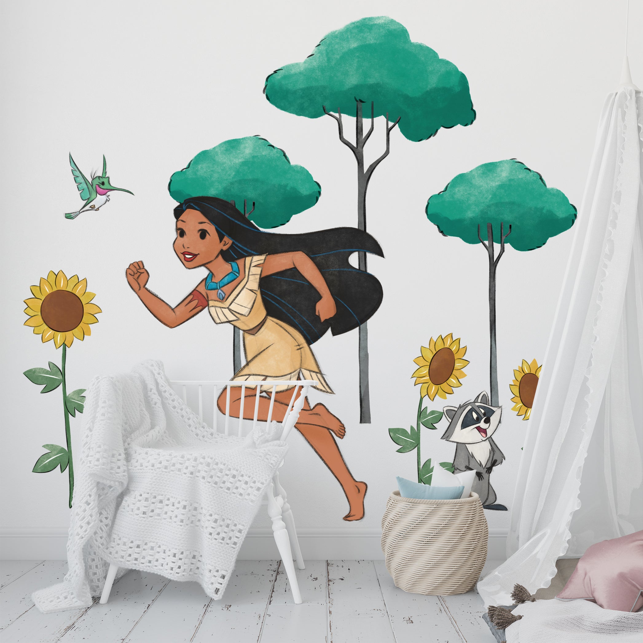 Pocahontas Disney Princess Scene Wall Decal Wall Sticker Kids Room Wall Art DSP35