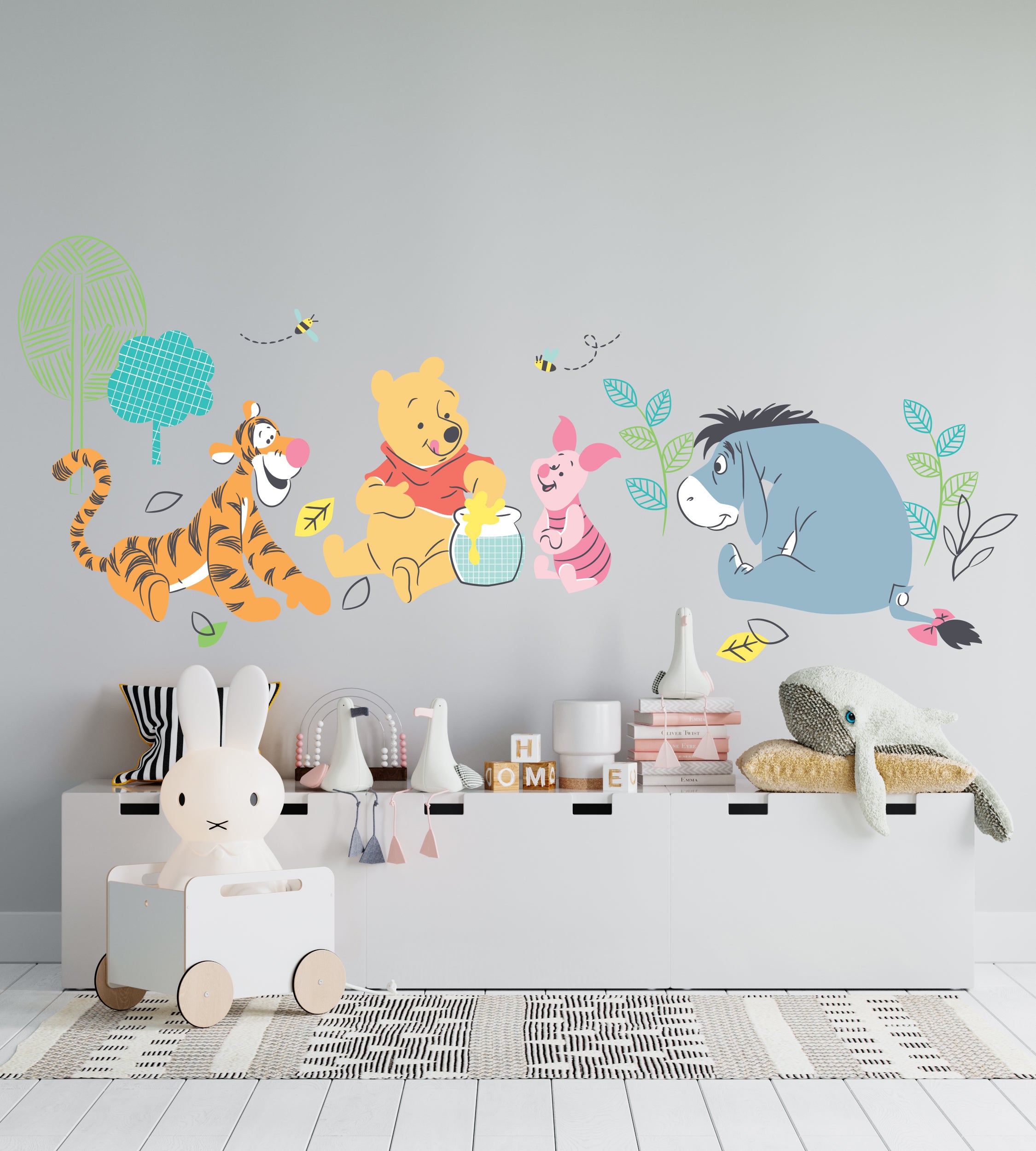 Winnie The Pooh Scene Wall Decal Wall Sticker Kids Room Wall Art WTP24