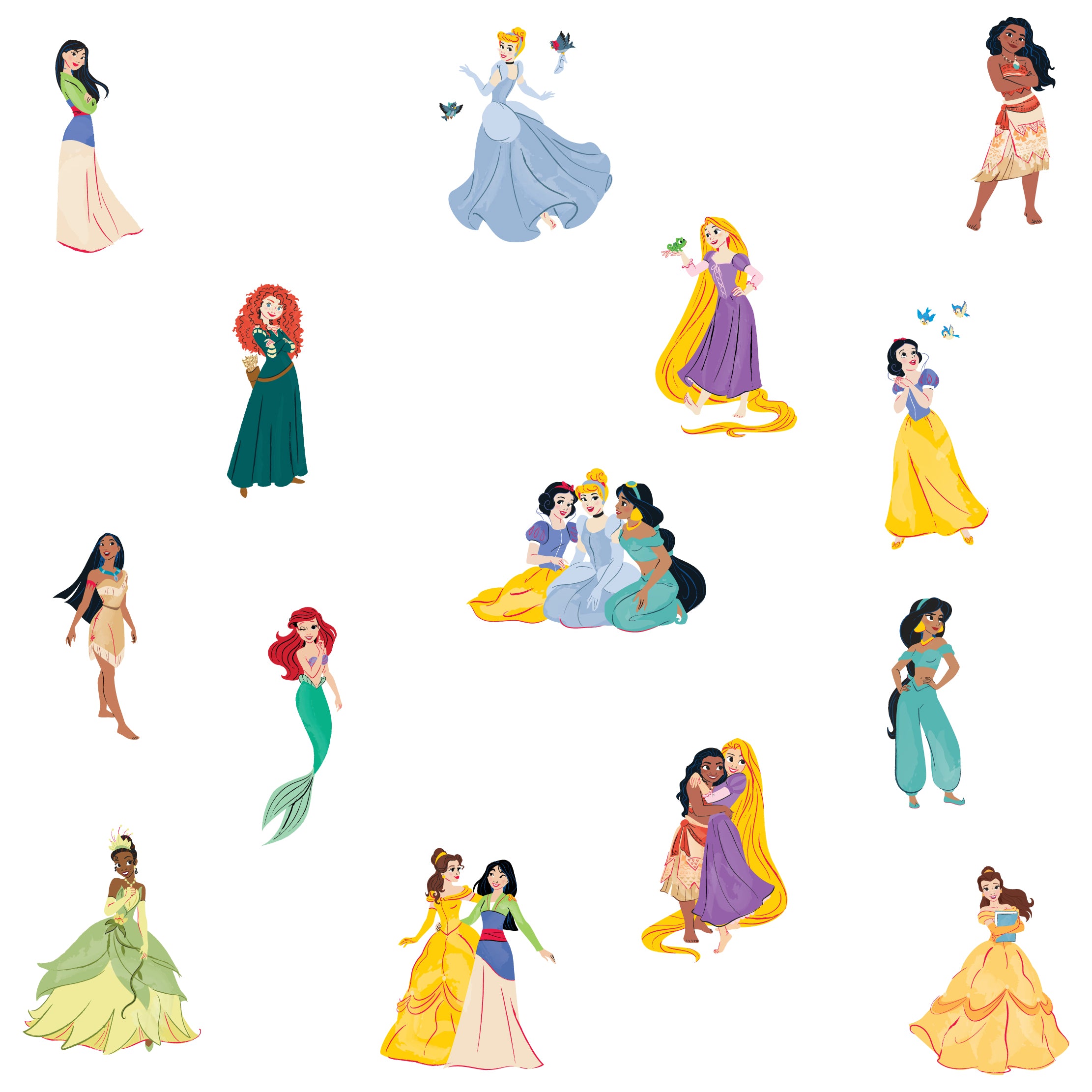 Disney Princess Set Wall Sticker Decal Kids Decor Art Kids Girls DSP19