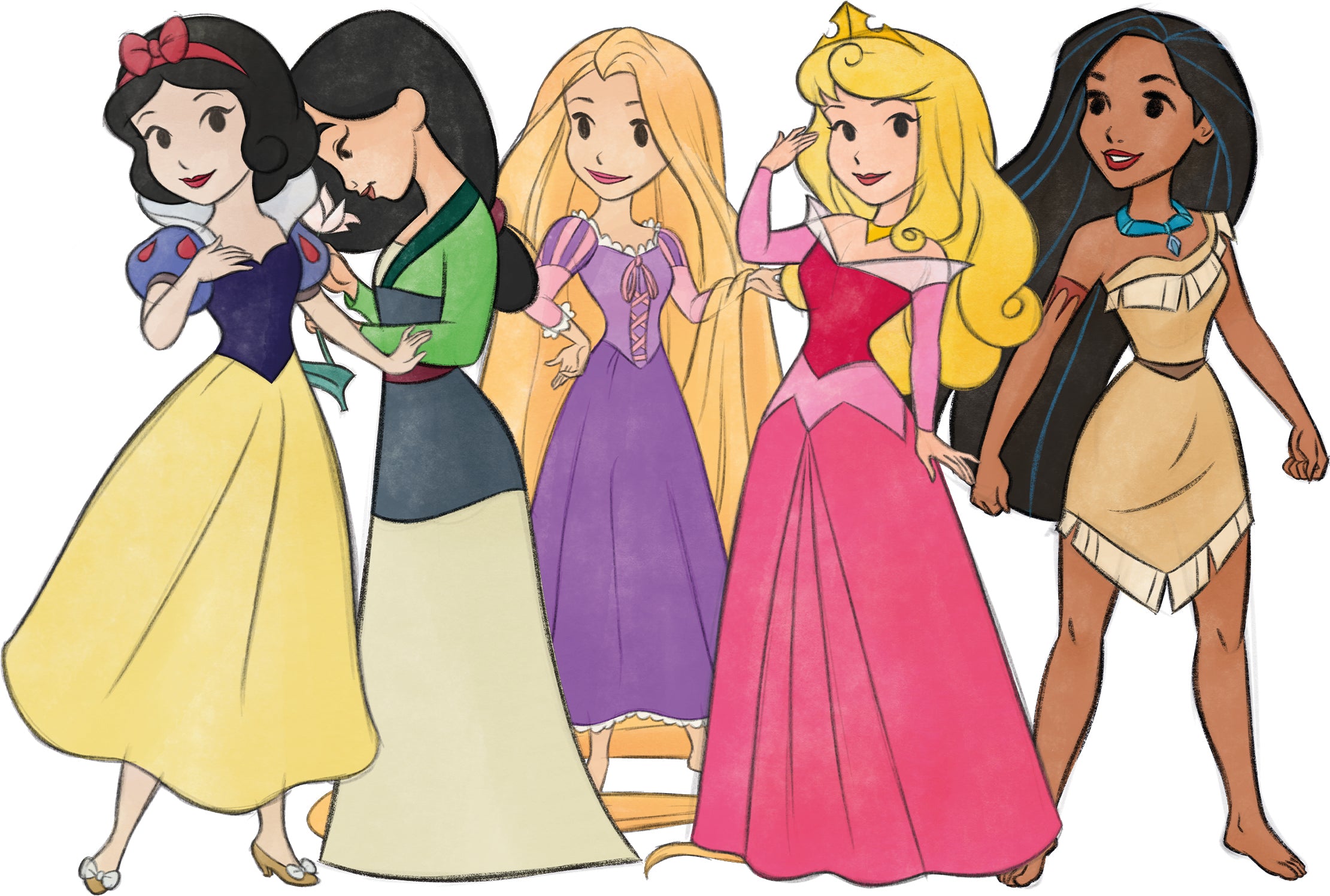 Disney Princess Group Wall Decal Sticker Kids Room Art Mural DSP36