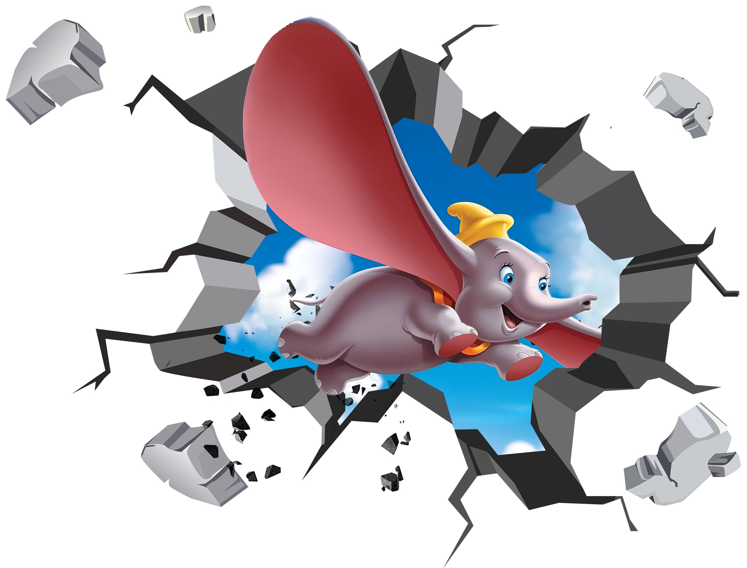 Dumbo 3D Explosion Effect Disney Wall Sticker Decal Home Decor Mural Art MDB01