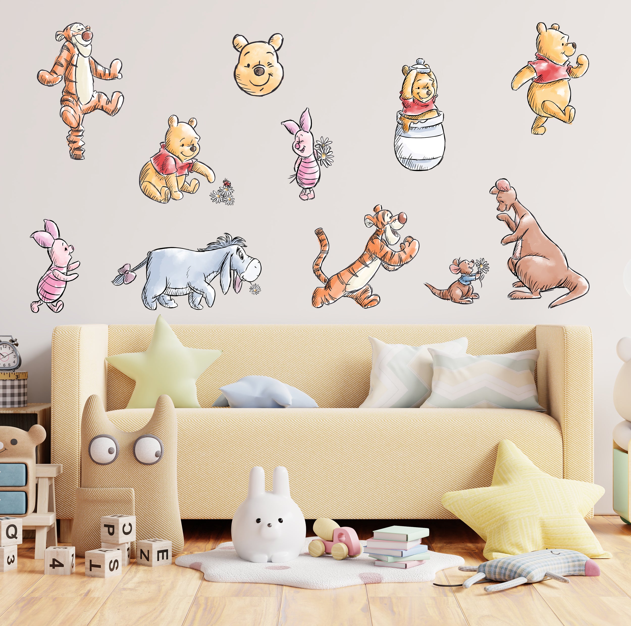 Winnie The Pooh Characters Set Wall Sticker Decal Kids Decor Art Kids WTP26