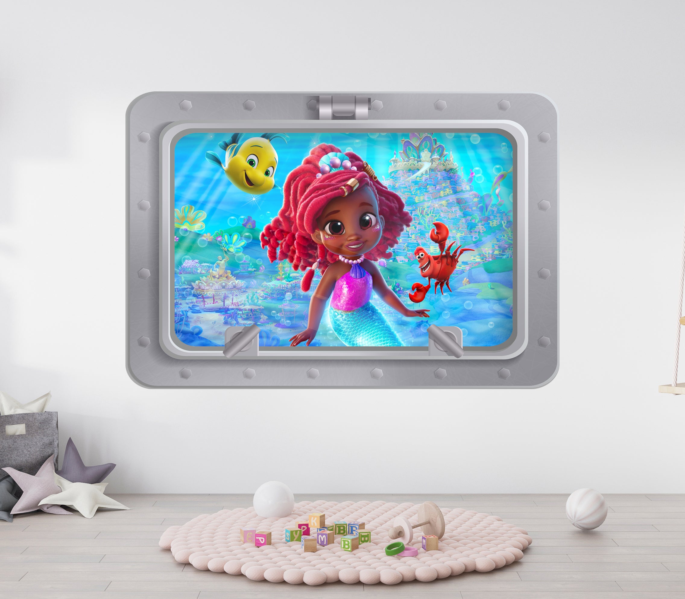 Ariel Disney Junior Princess Wall Decal Wall Sticker Kids Room Wall Art AR11