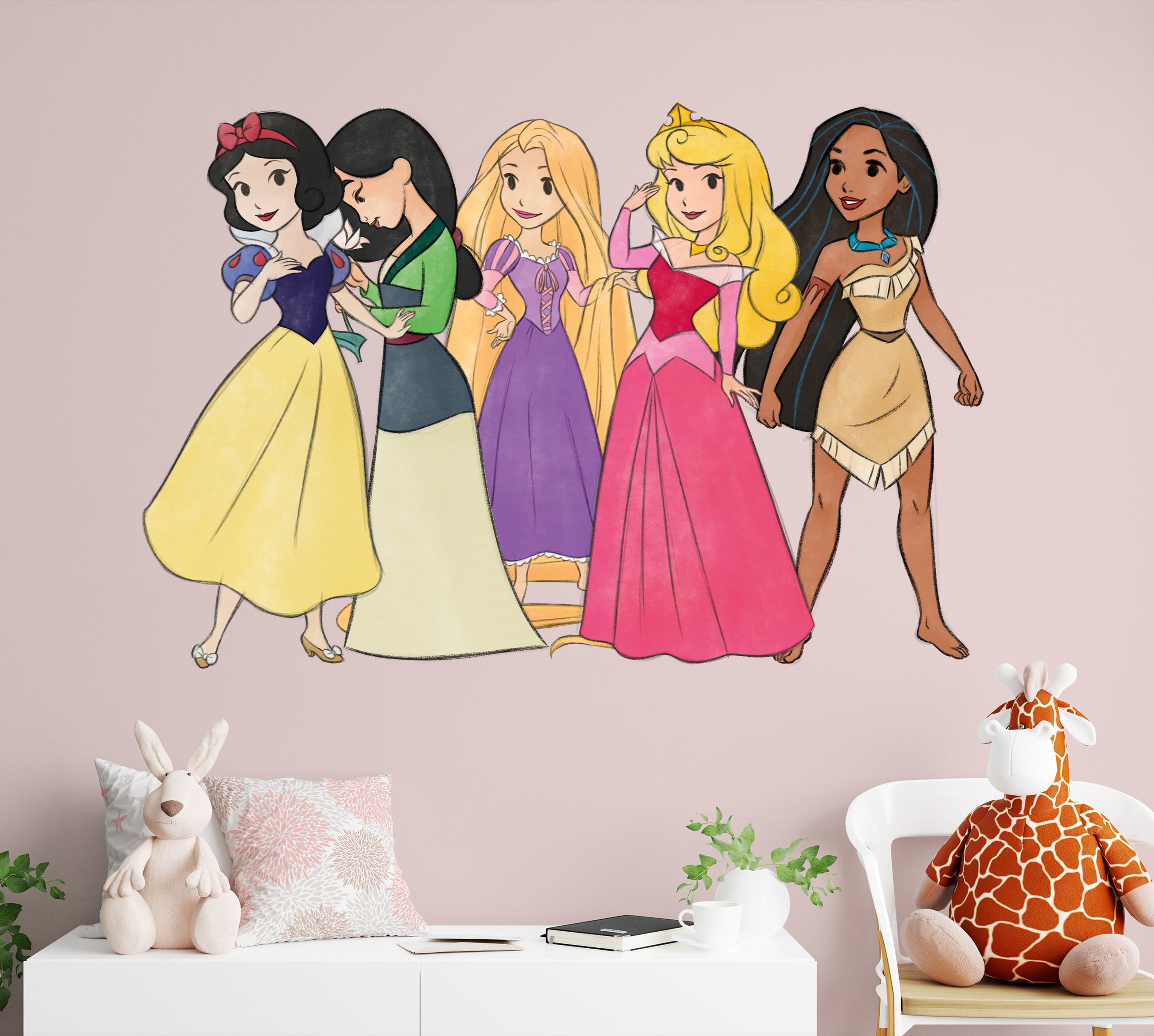 Disney Princess Group Wall Decal Sticker Kids Room Art Mural DSP36