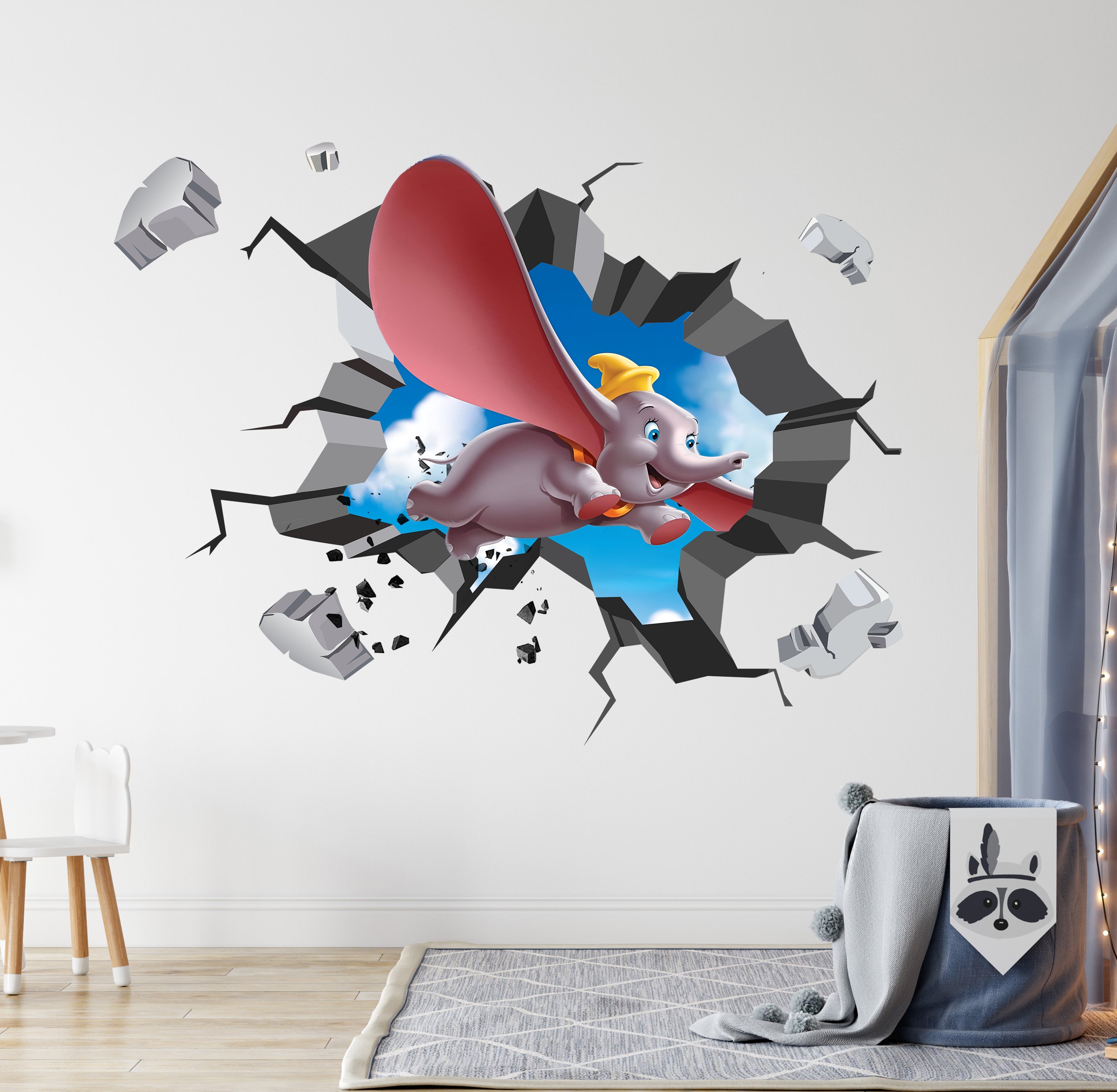 Dumbo 3D Explosion Effect Disney Wall Sticker Decal Home Decor Mural Art MDB01