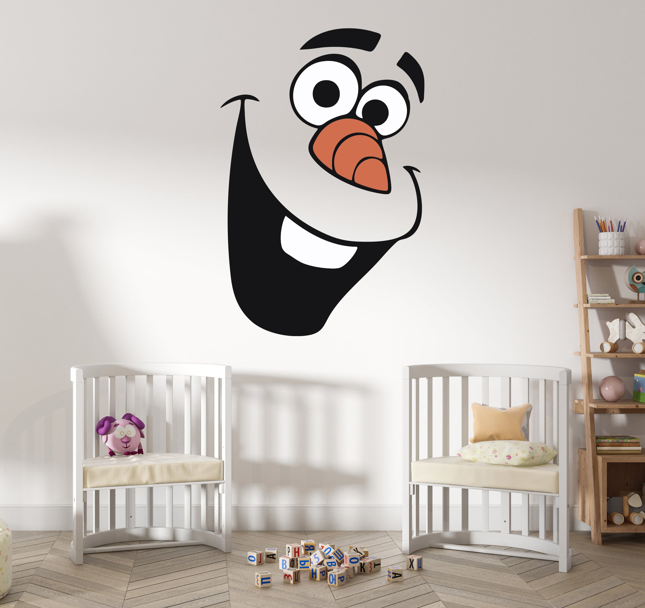 Olaf Face Frozen Disney Wall Decal Sticker Kids Room Art Mural FR08
