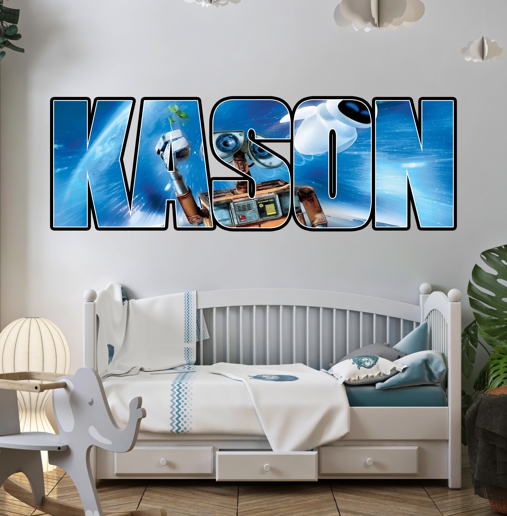 WALL-E Disney Personalized Name Wall Sticker Decal Custom Decor Art MMS24