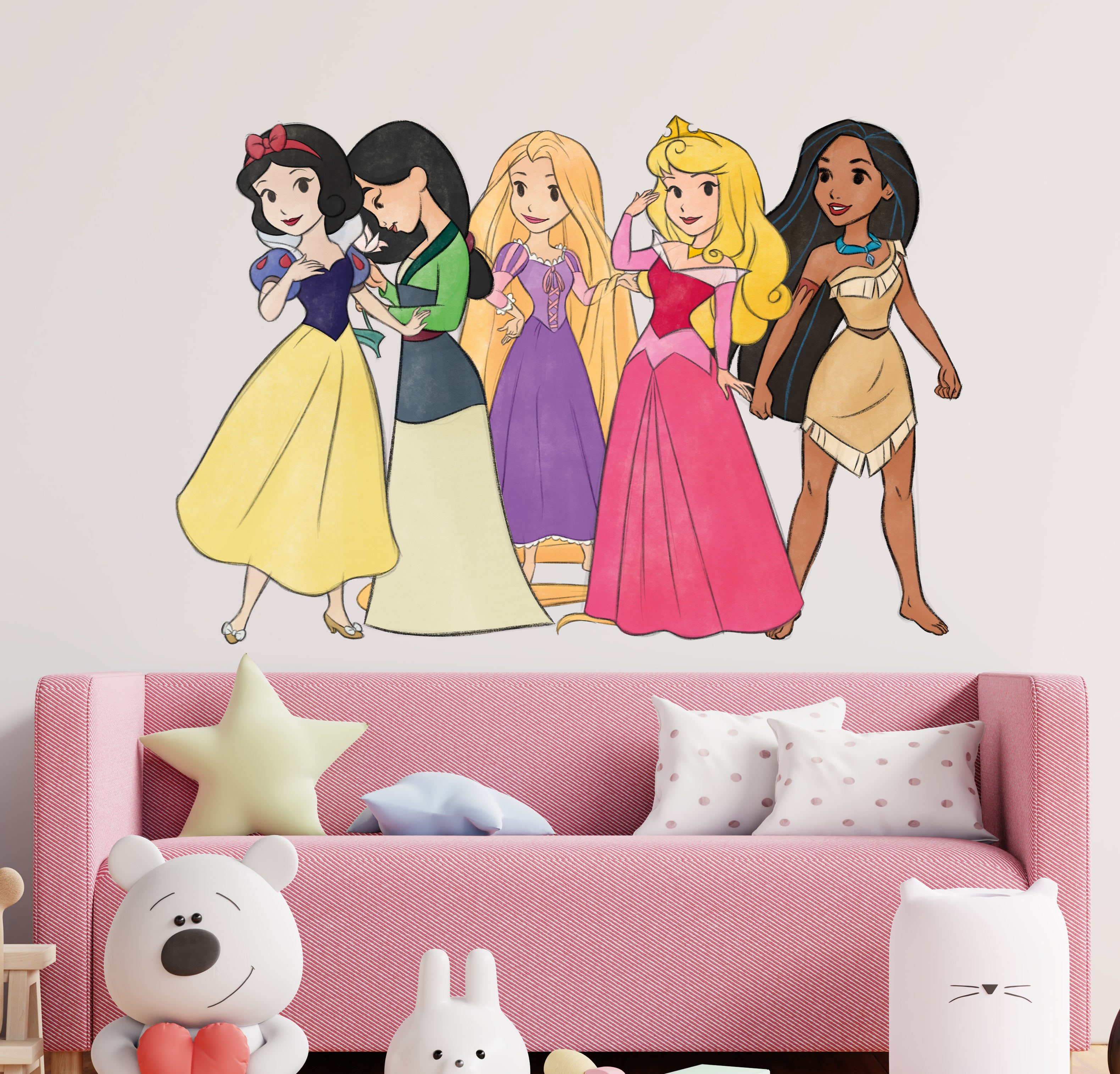 Disney Princess Group Wall Decal Sticker Kids Room Art Mural DSP36