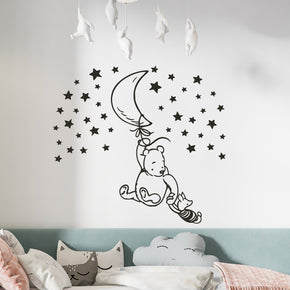 Winnie The Pooh Silhouette Wall Decal Sticker Kids Room Art Mural WTP27