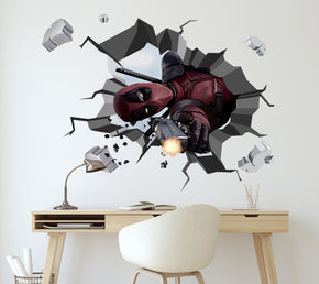 Deadpool Superhero 3D Explosion Effect Wall Sticker Decal Home Decor Mural Art DDP06