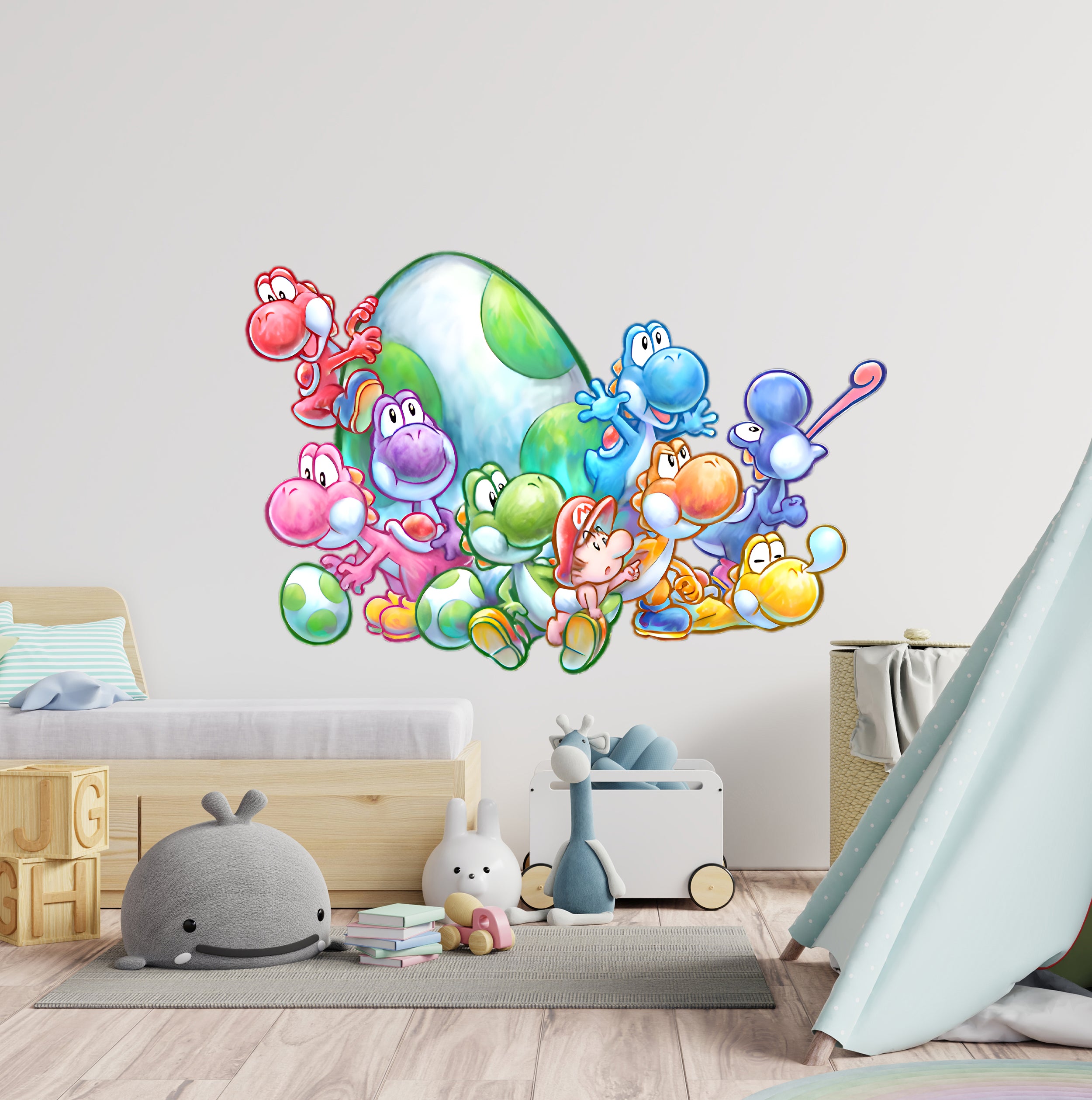 Yoshi's Island Wall Decal Wall Sticker Kids Room Art Super Mario SMR42