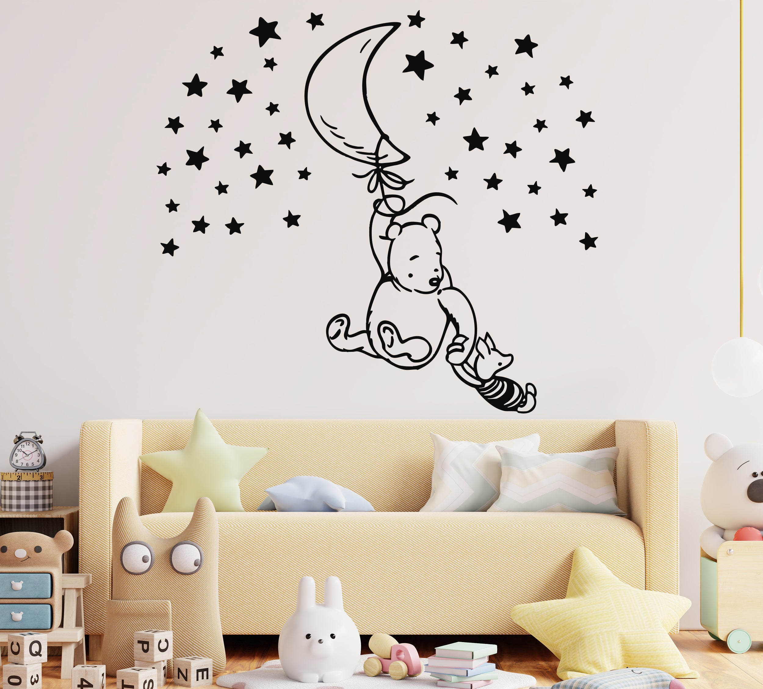 Winnie The Pooh Silhouette Wall Decal Sticker Kids Room Art Mural WTP27