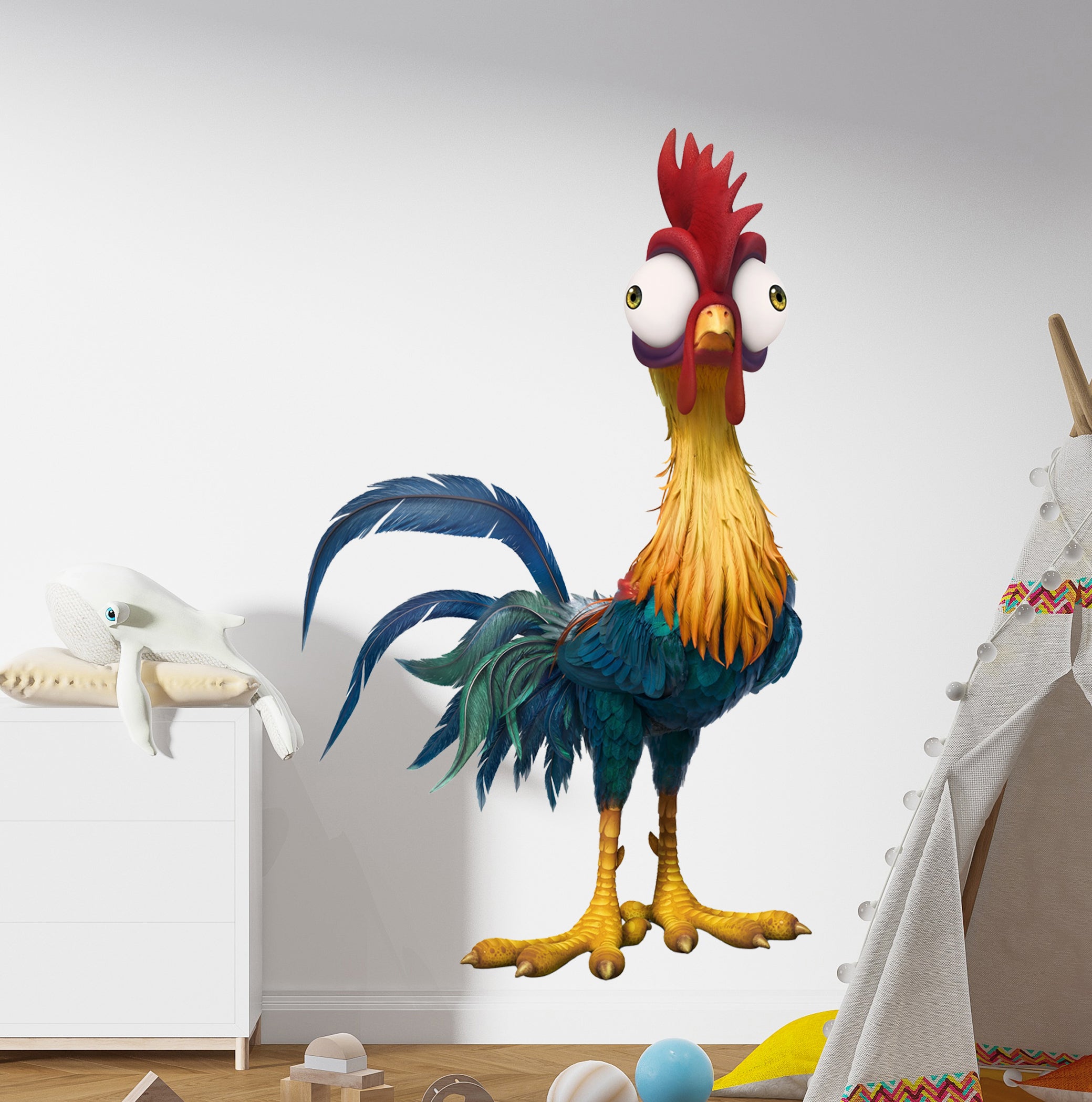 Heihei Rooster Moana 2 Disney Princess Wall Decal Sticker Kids Room Art Mural DSP32