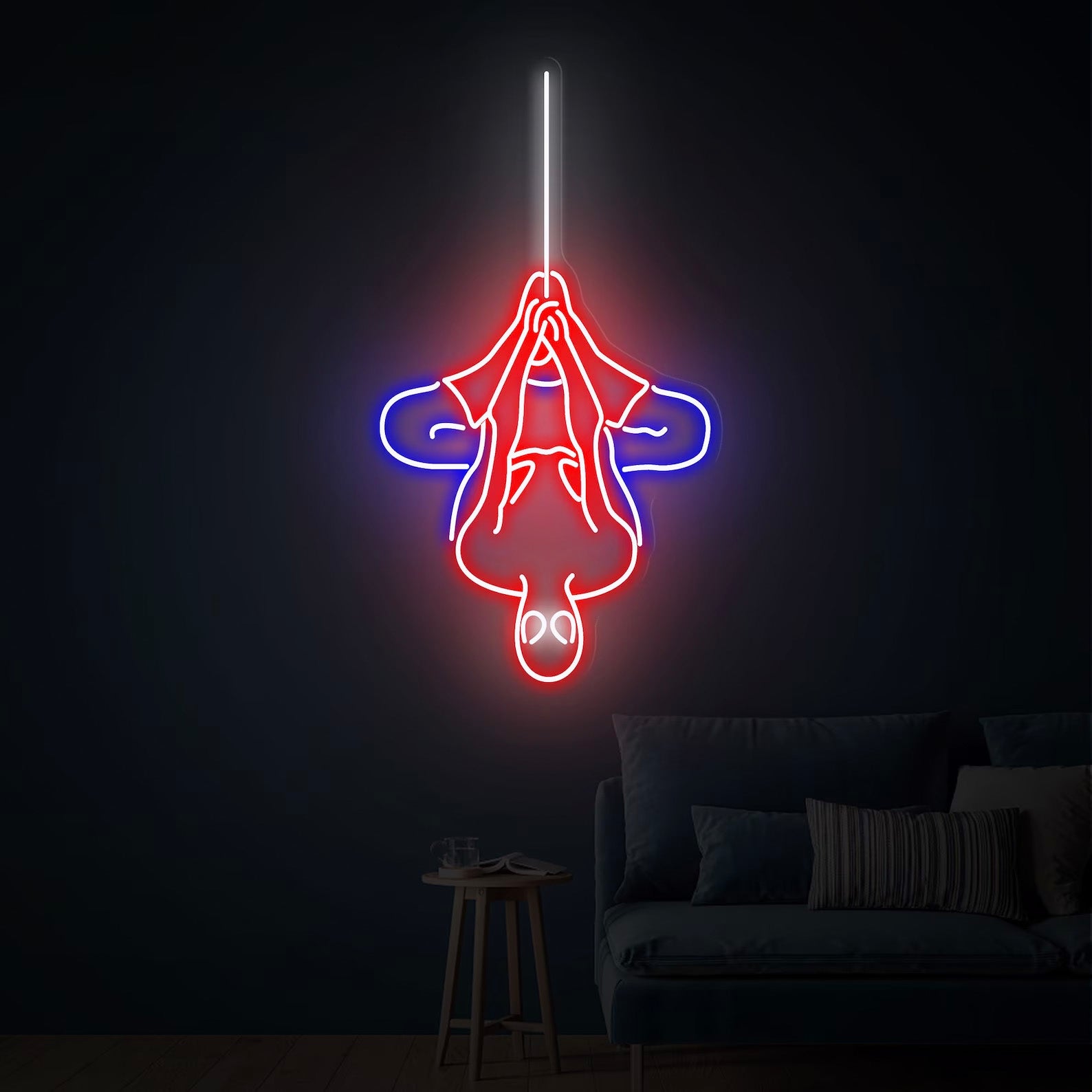 Spiderman Hanging Neon Sign Decorative Wall Decor