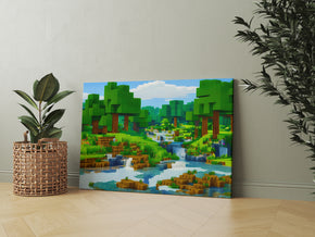 Minecraft Painting Artwork Canvas Print Giclee