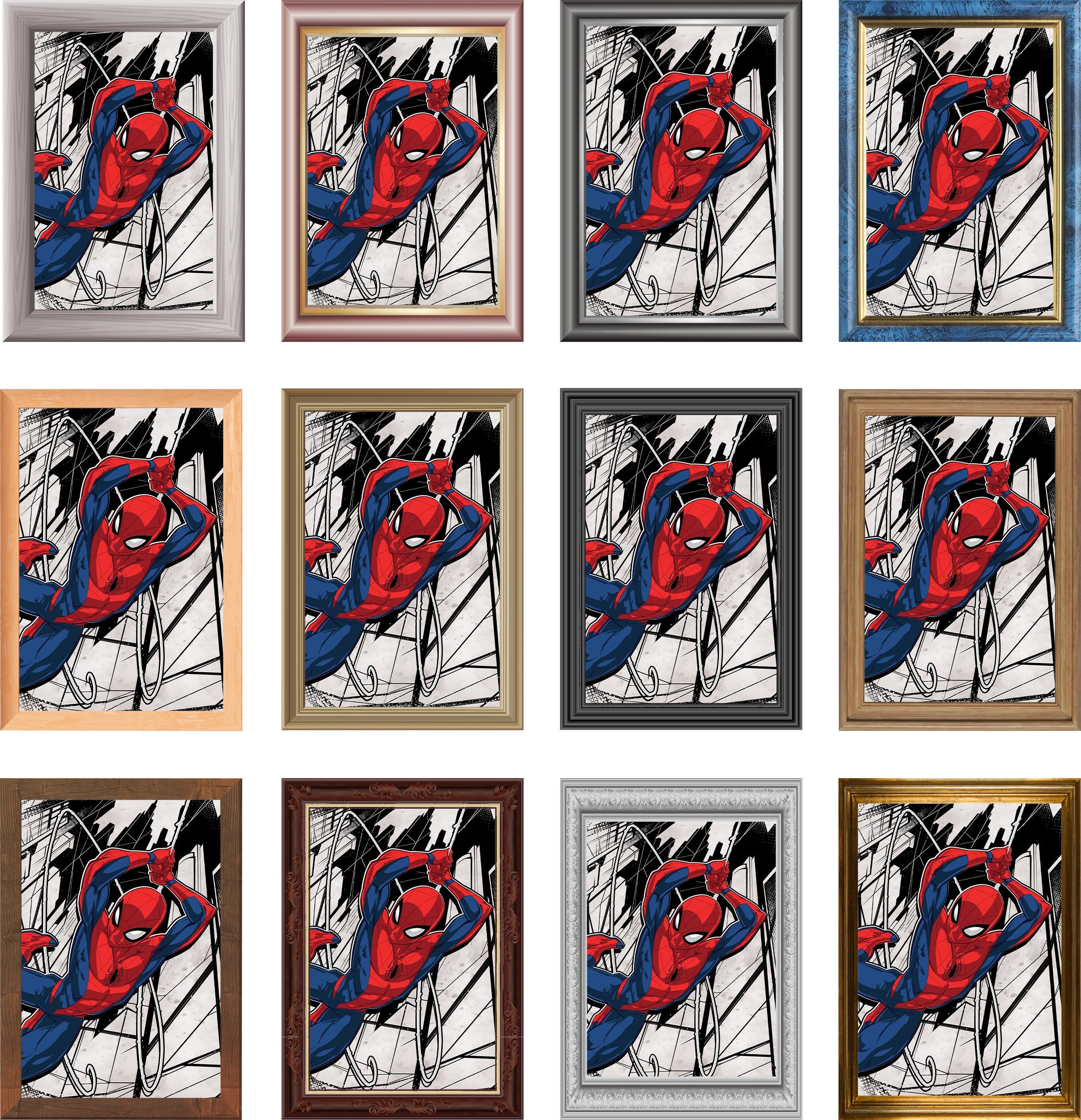 Spiderman Superhero Frame Style Wall Sticker Decal Vinyl Mural