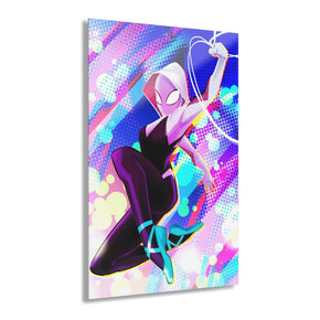 Spider Gwen Spiderman Marvel Superhero Acrylic Glass Wall Art Print Wall Decor