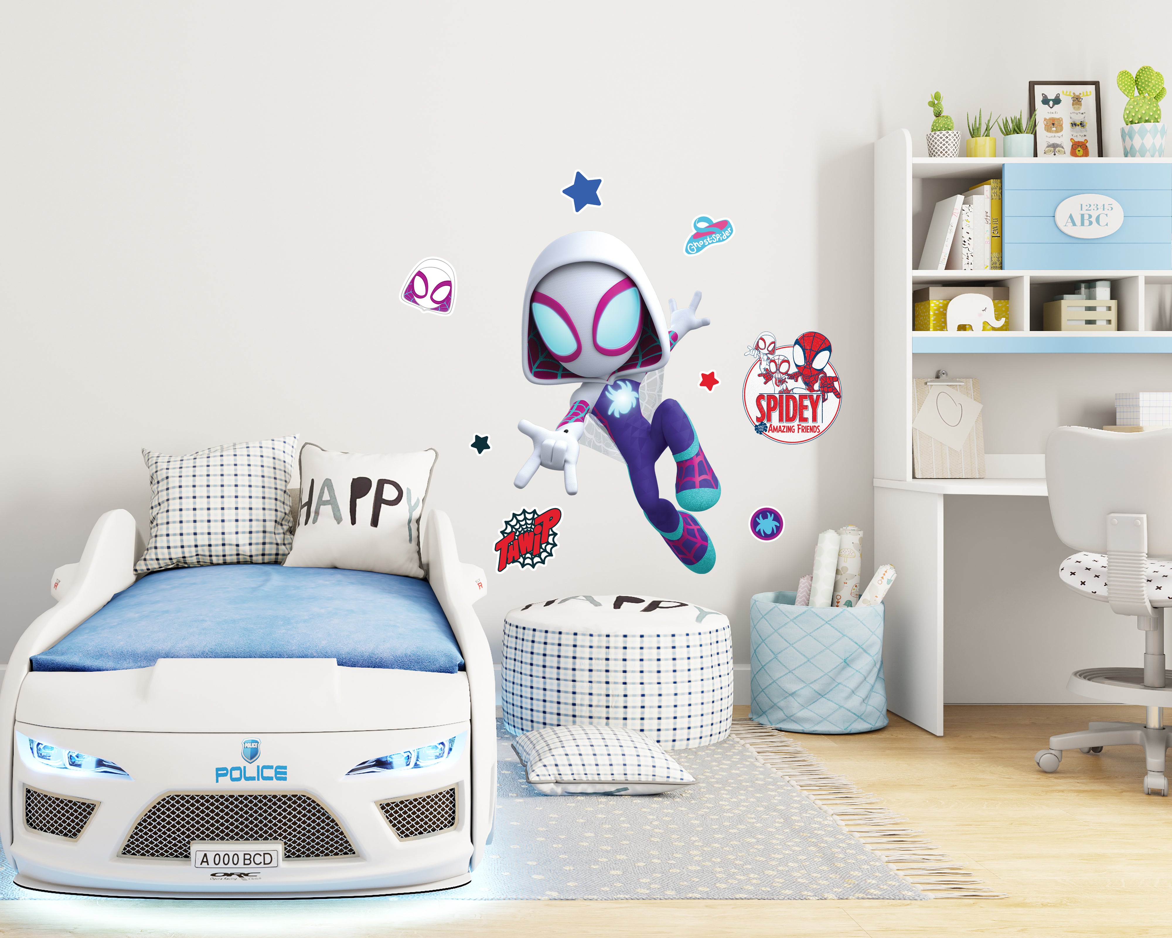 GHOST SPIDER Spidey And His Amazing Friends 3D Wall Sticker Decal Home Decor Wall Art