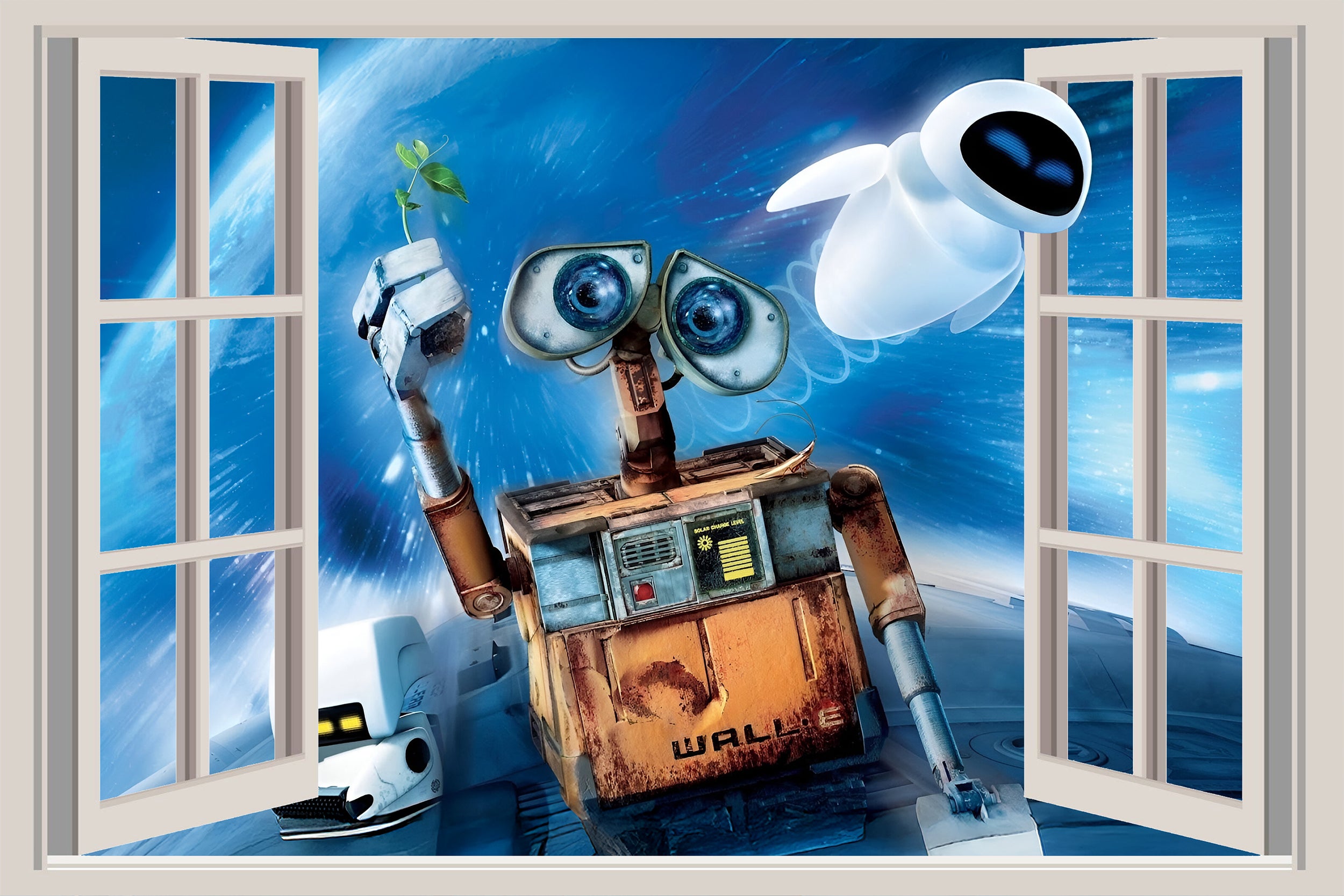 WALL-E 3D Window Wall Sticker Decal Home Decor Mural Art MMS25