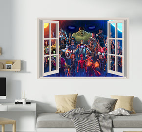 The Avengers Superheroes 3D Window Wall Sticker Decal Mural Decor Art AVG34