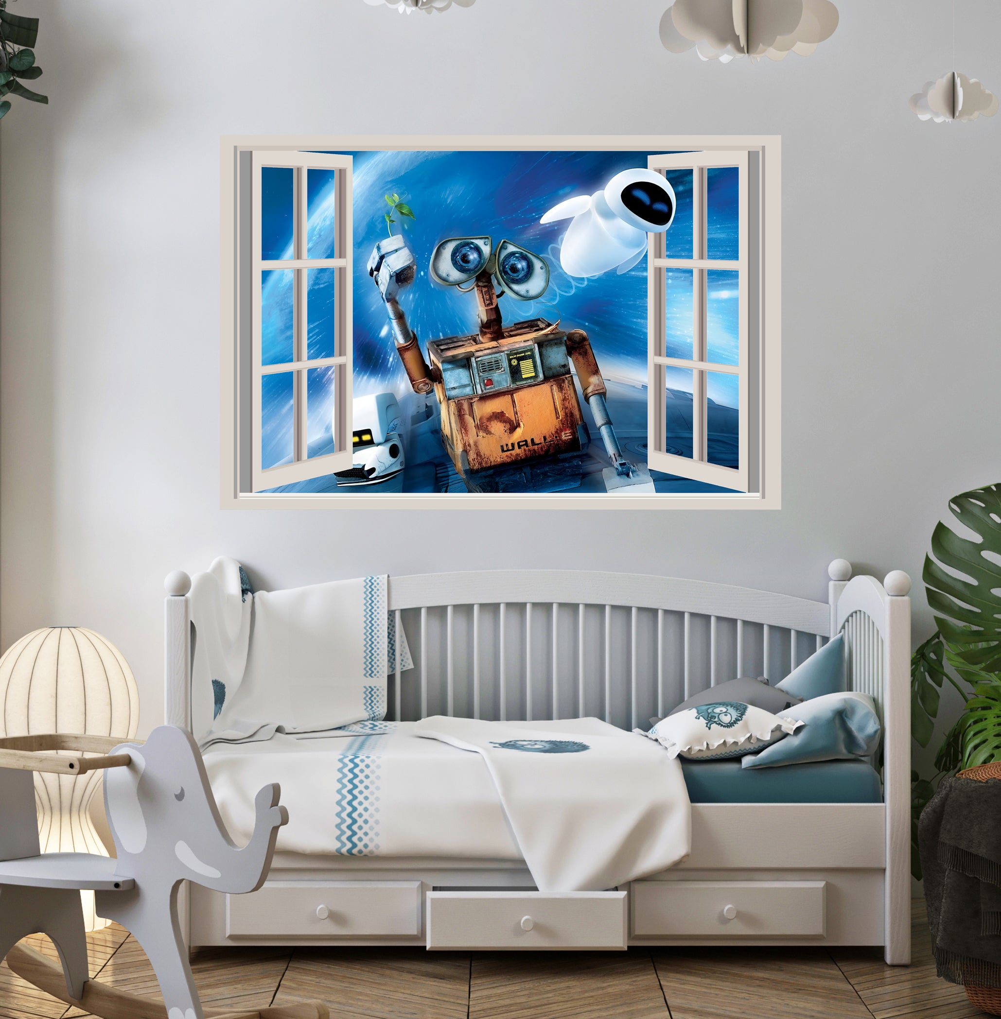 WALL-E 3D Window Wall Sticker Decal Home Decor Mural Art MMS25