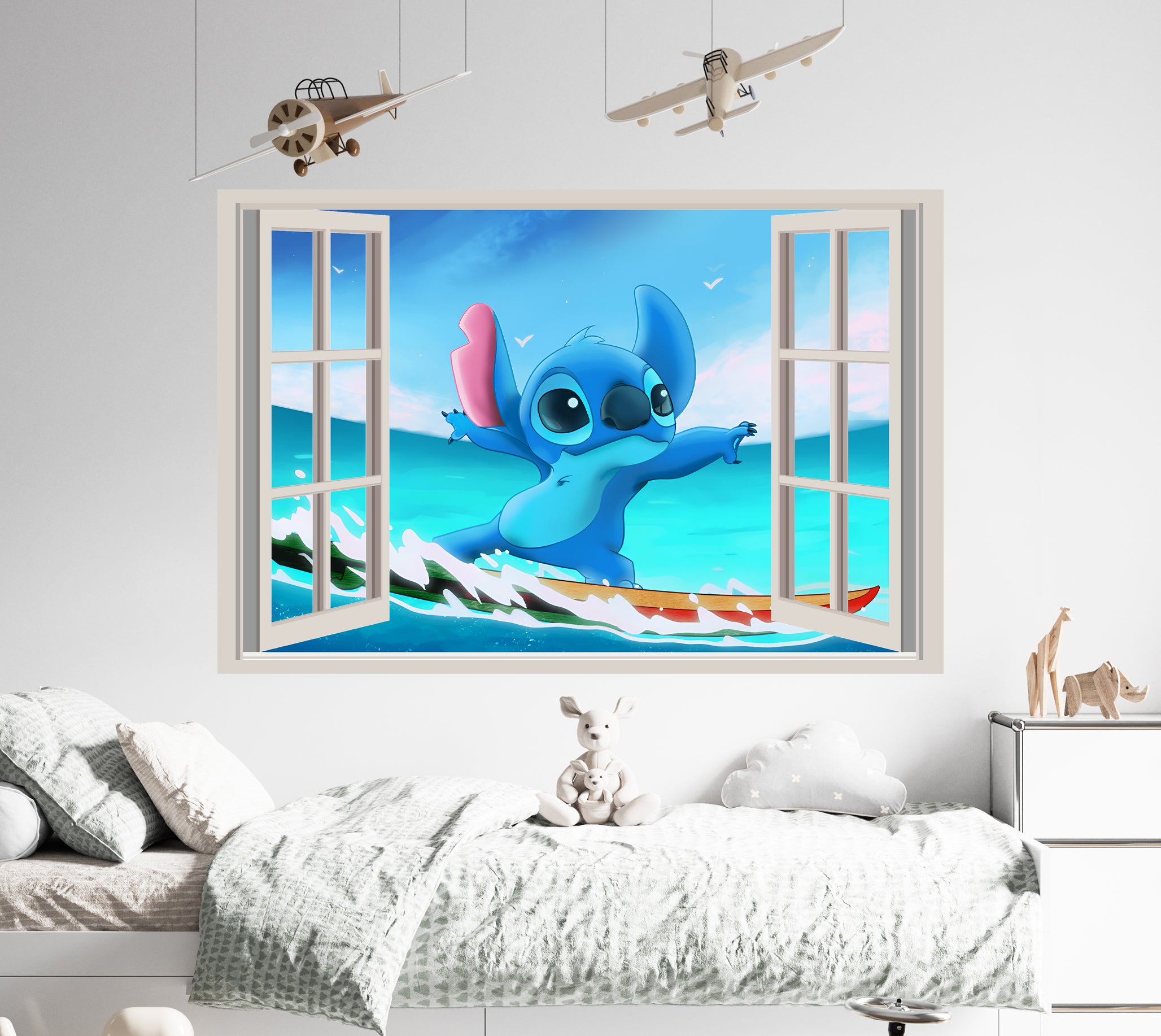 Stitch 3D Window Wall Sticker Removable Decal Home Decor Mural Art STCH17