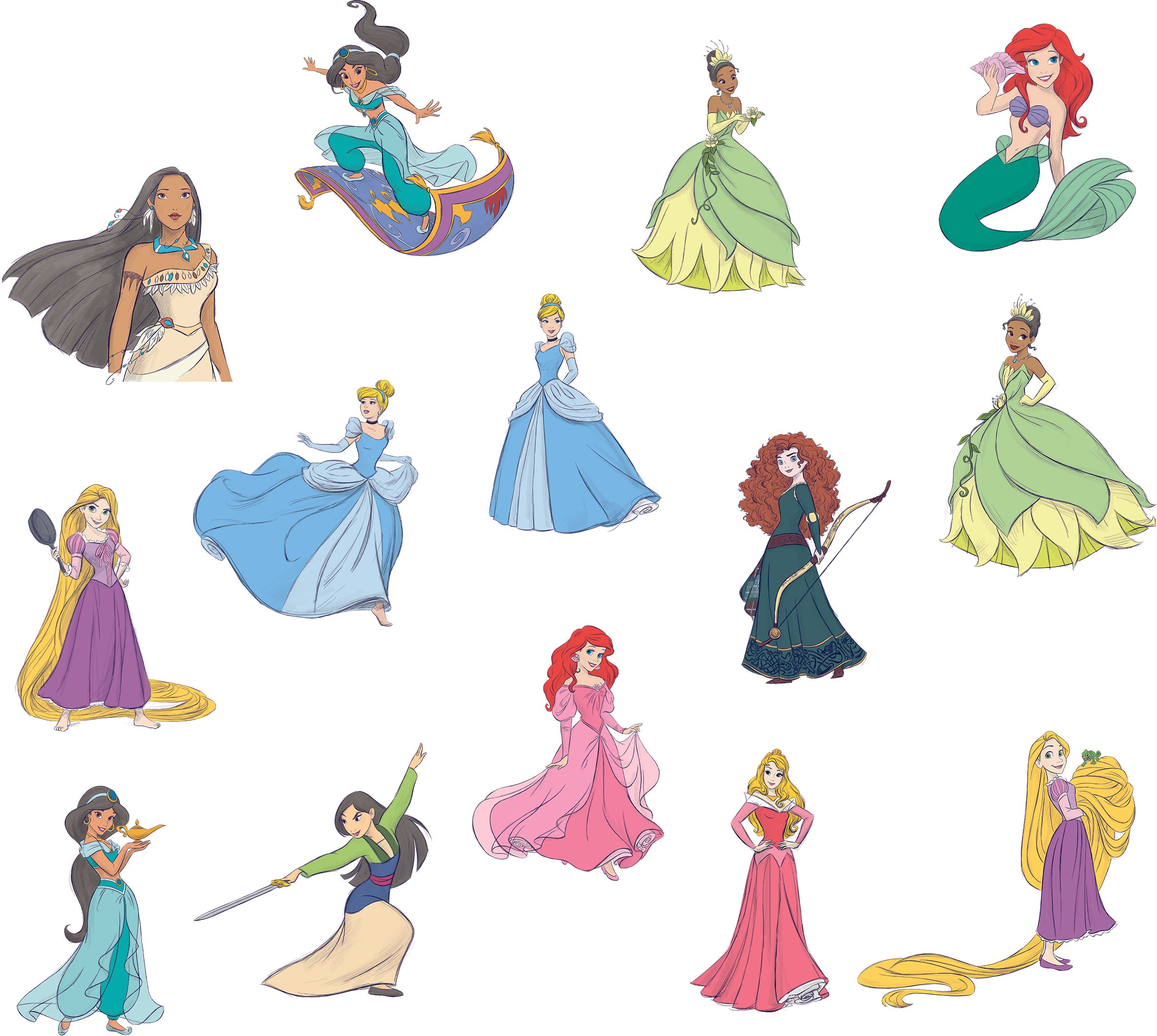 Disney Princess Set Wall Sticker Decal Kids Decor Art Kids Girls DSP20