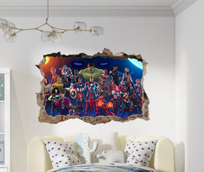 The Avengers Superhero 3D Smashed Wall Decal Sticker Art Decor Mural AVG35
