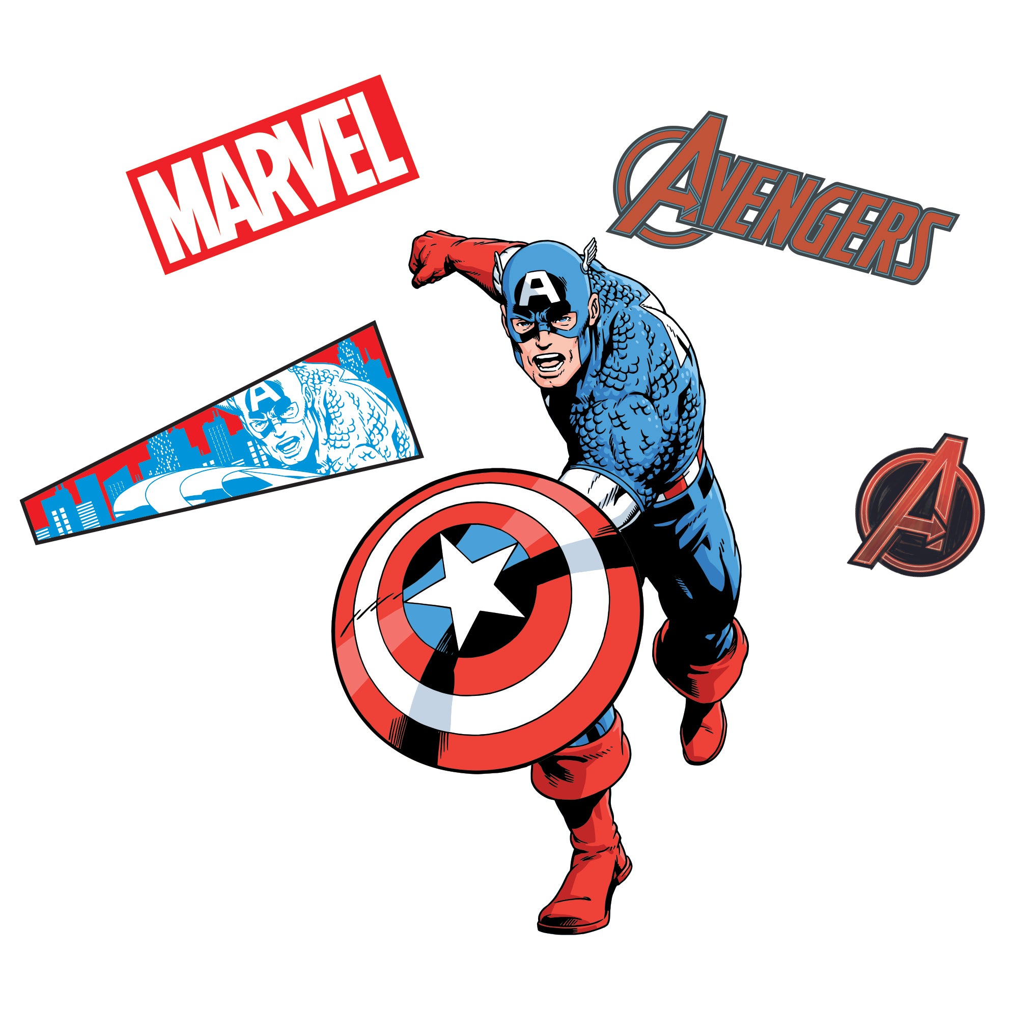 Captain America Superhero 3D Wall Sticker Decal Home Decor Wall Art 02