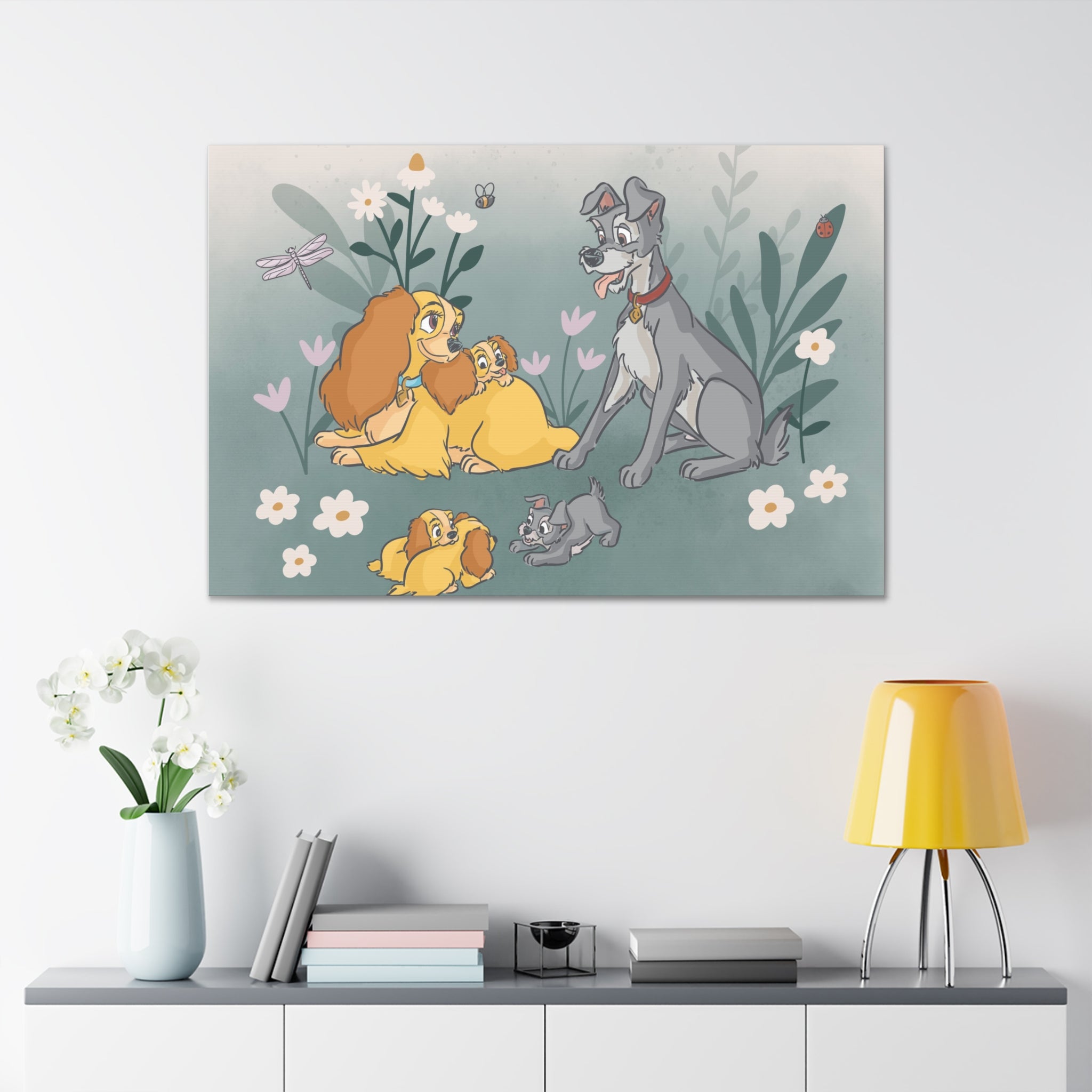 Lady And The Tramp Disney Canvas Print Wall Art Wall Decor Giclee Gallery Wrap