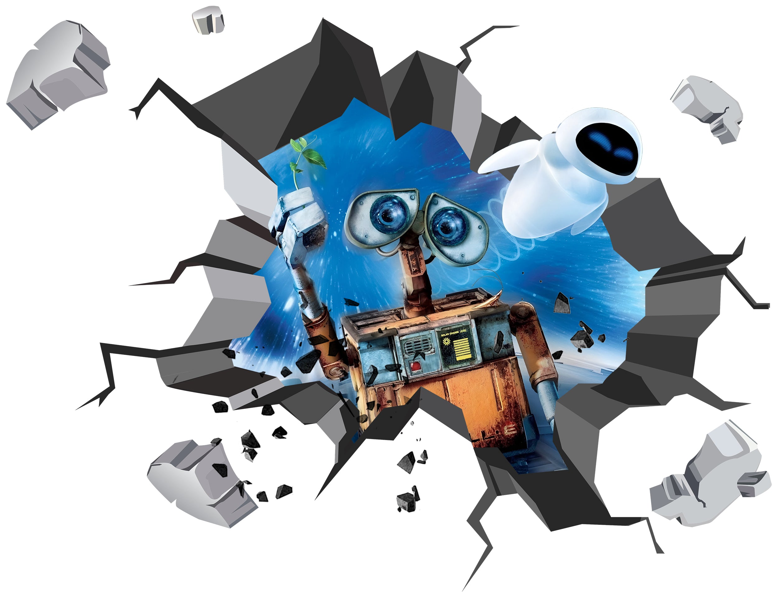 WALL-E 3D Explosion Wall Sticker Decal Decor Art Mural Removable MMS29