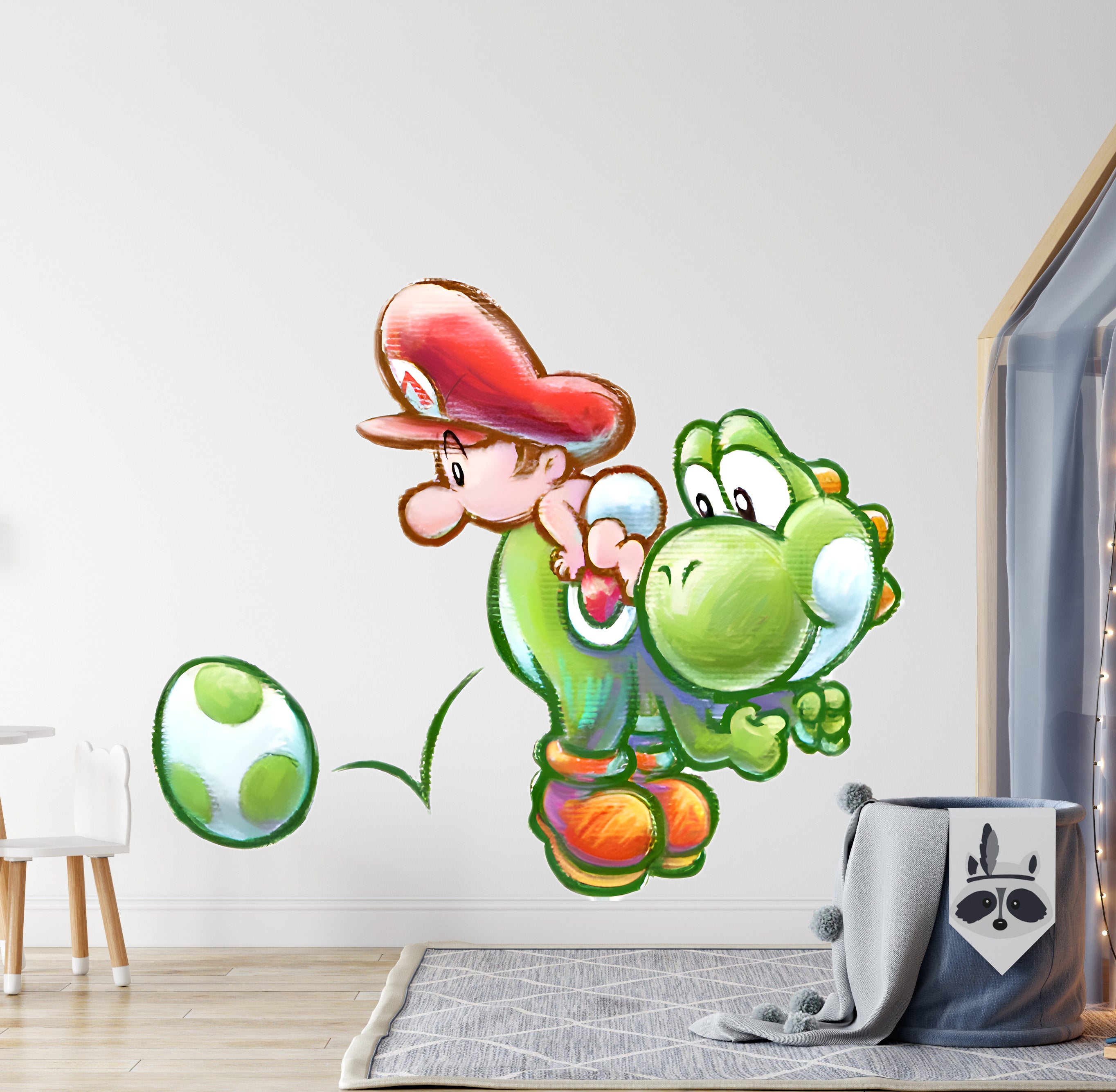 Yoshi's Island Wall Decal Wall Sticker Kids Room Art Super Mario SMR45