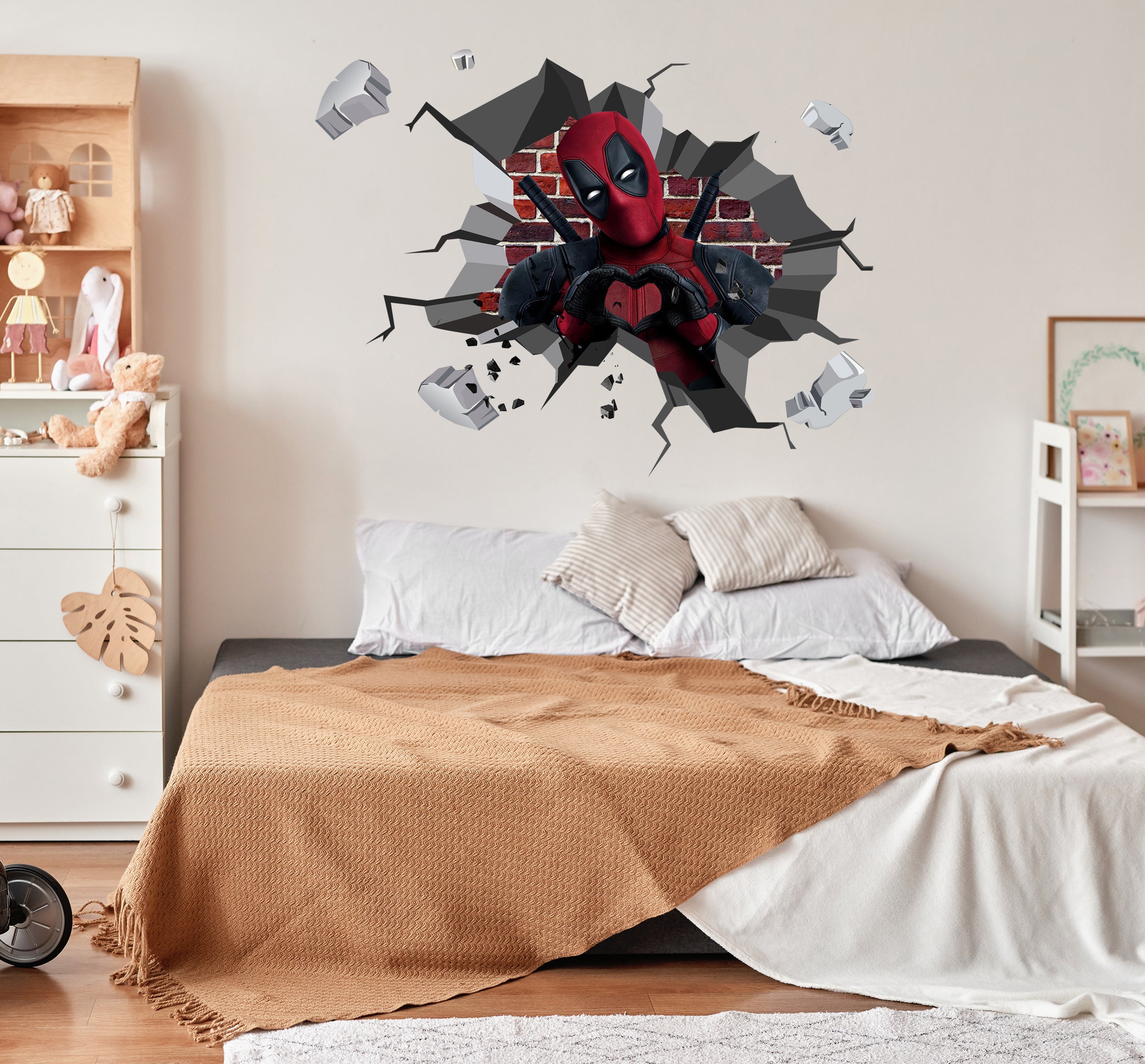 Deadpool Superhero 3D Explosion Effect Wall Sticker Decal Home Decor Mural Art DDP09