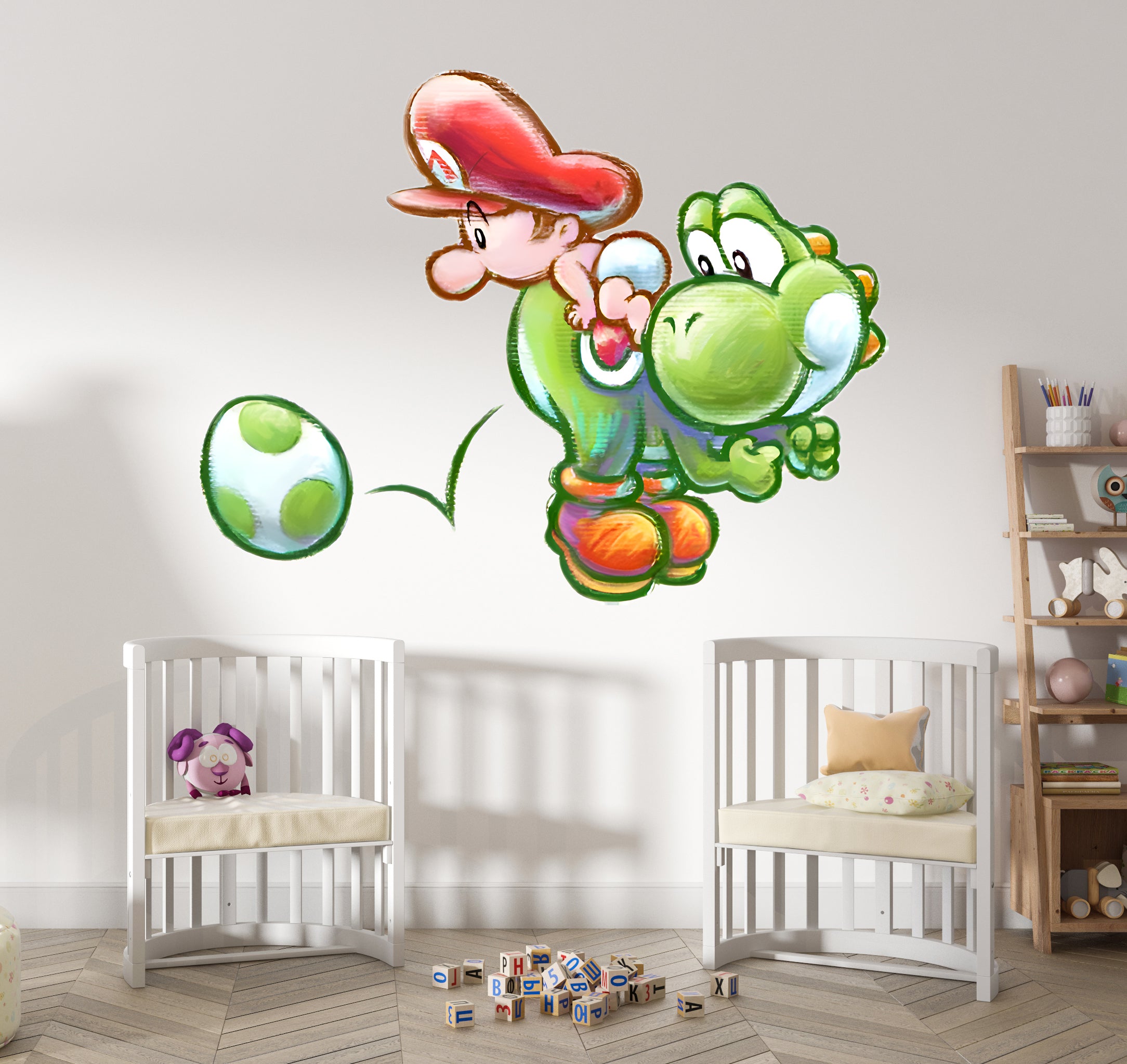 Yoshi's Island Wall Decal Wall Sticker Kids Room Art Super Mario SMR45