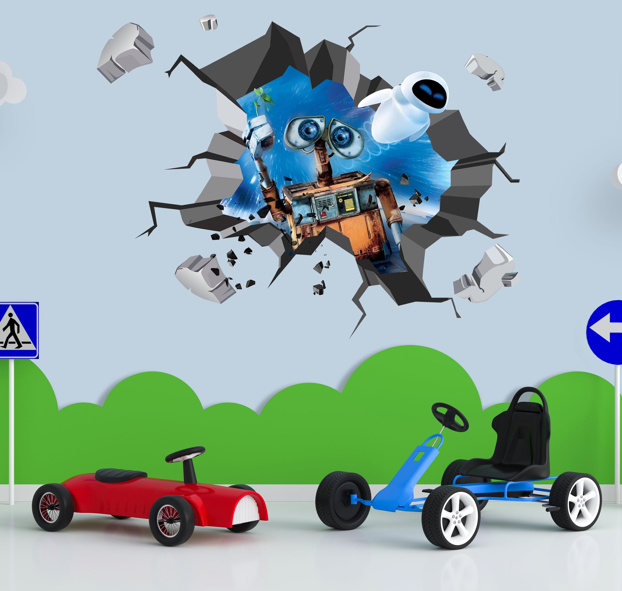 WALL-E 3D Explosion Wall Sticker Decal Decor Art Mural Removable MMS29