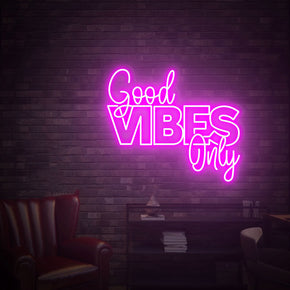 GOOD VIBES ONLY Neon Sign Decorative Wall Decor