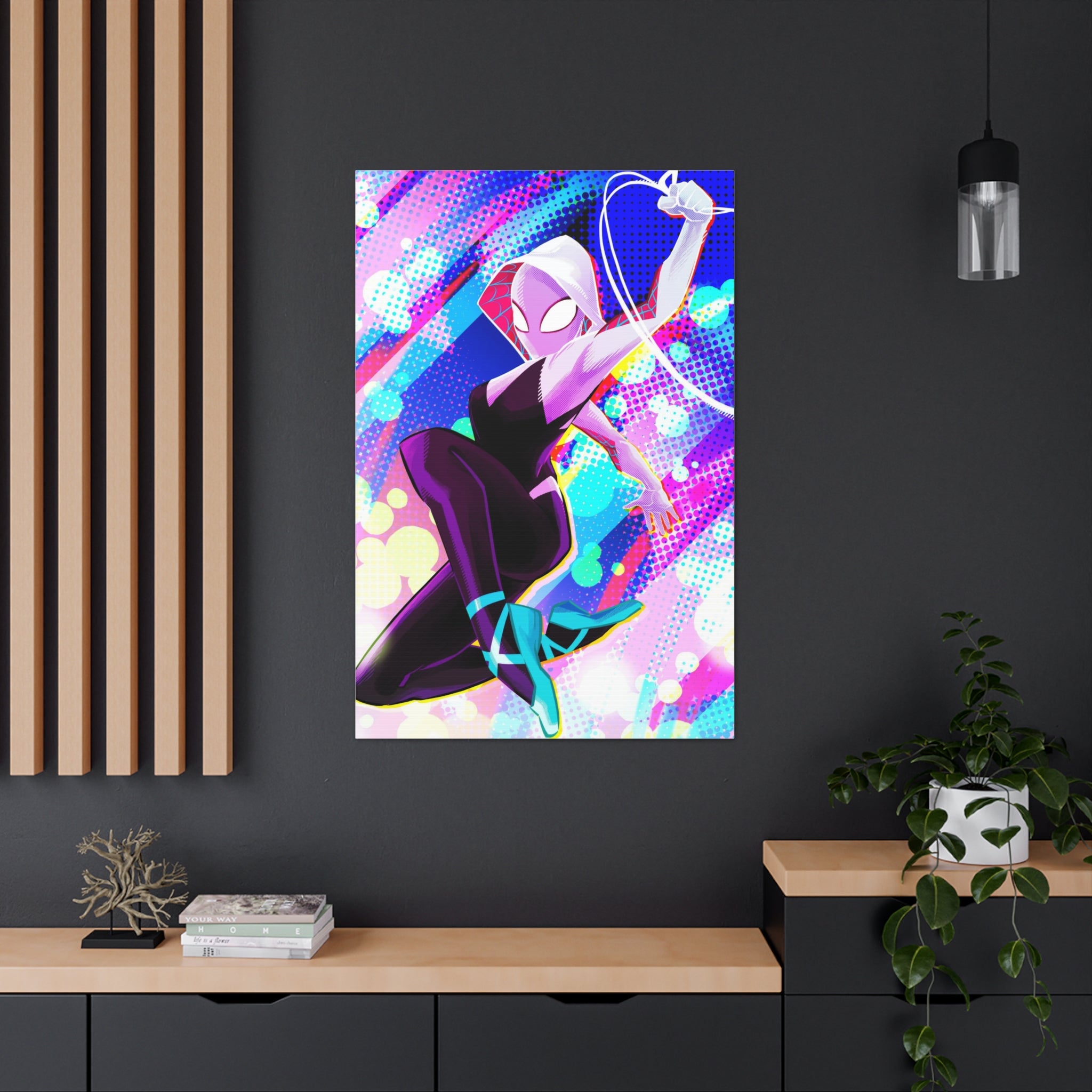Spider Gwen Spiderman Marvel Superhero Canvas Print Wall Art Wall Decor Giclee Gallery Wrap