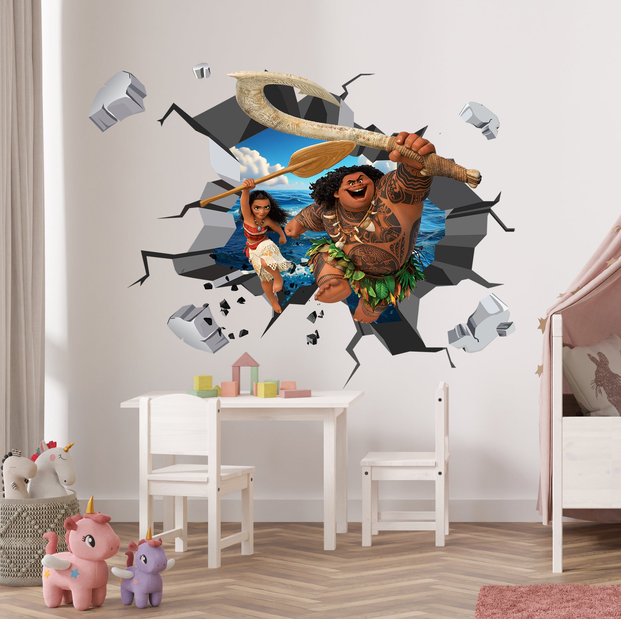 Moana 2 Disney Princess 3D Explosion Wall Sticker Decal Decor Mural Art DSP27