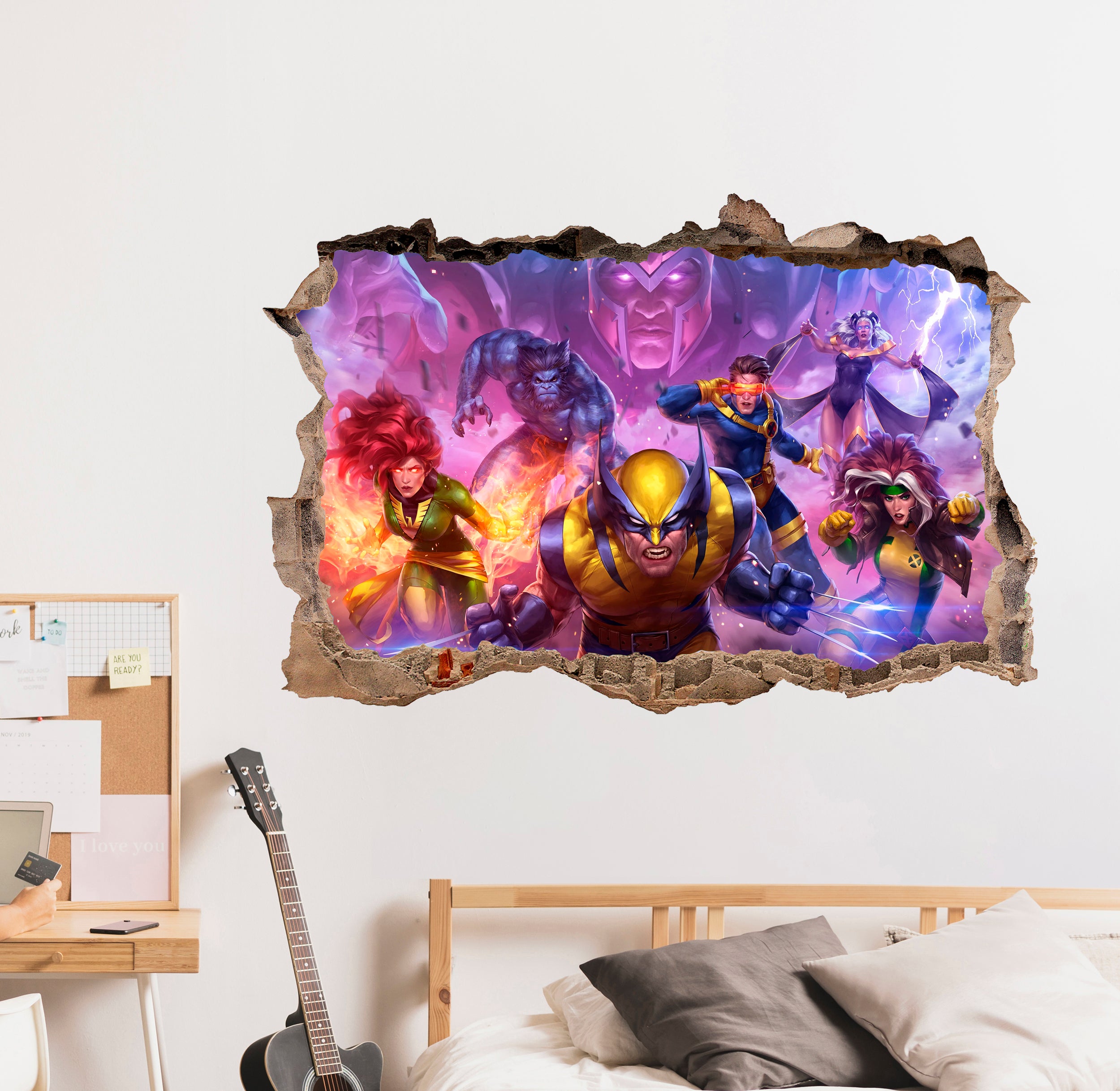 X-men Wolverine 3D Smashed Wall Decal Sticker Art Decor Superheroes AVG27