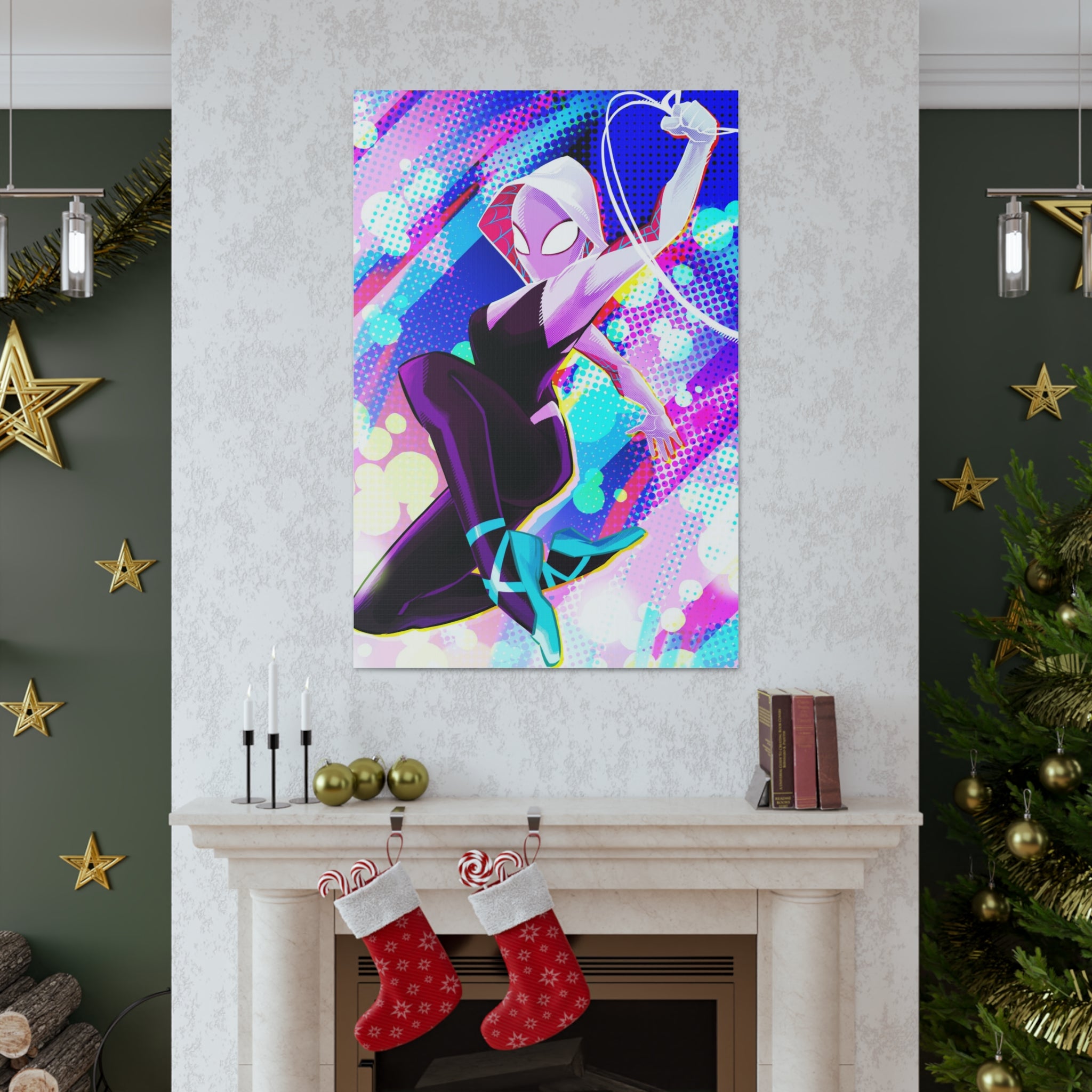 Spider Gwen Spiderman Marvel Superhero Canvas Print Wall Art Wall Decor Giclee Gallery Wrap