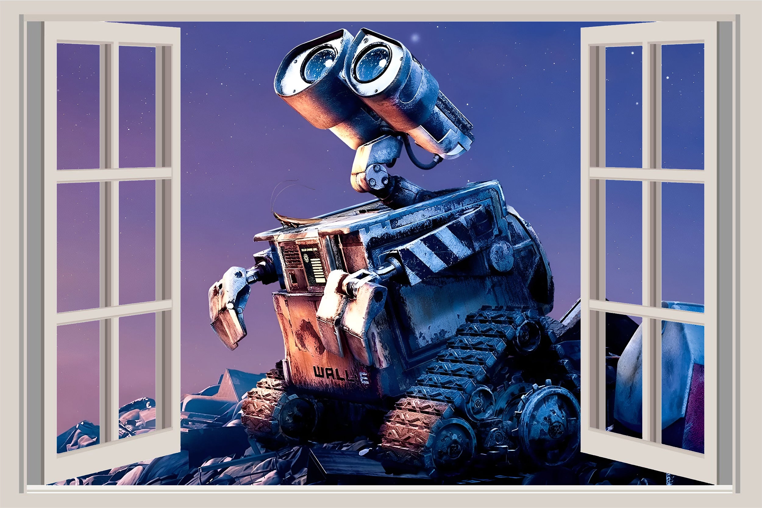 WALL-E 3D Window Wall Sticker Decal Home Decor Mural Art MMS26