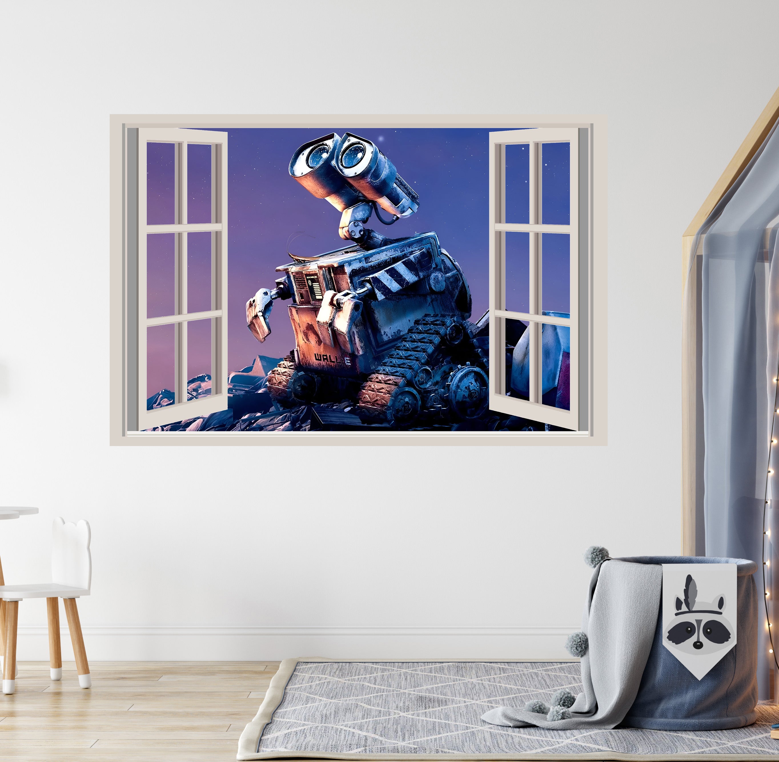 WALL-E 3D Window Wall Sticker Decal Home Decor Mural Art MMS26