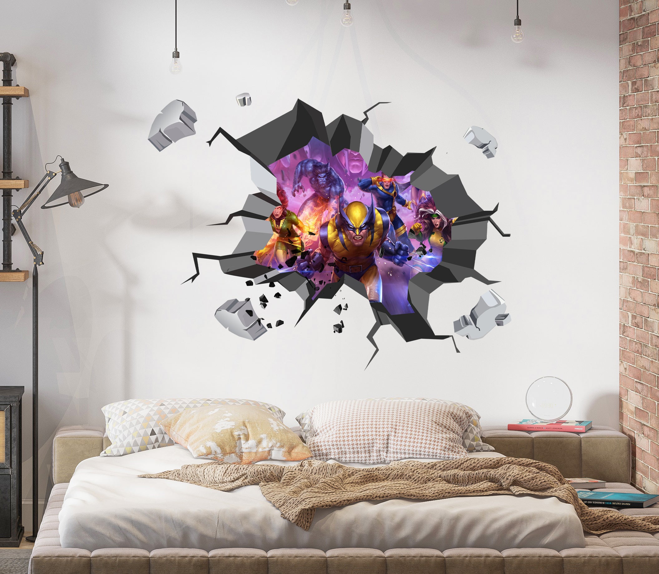 X-men Wolverine 3D Explosion Wall Sticker Decal Decor Art Mural AVG28
