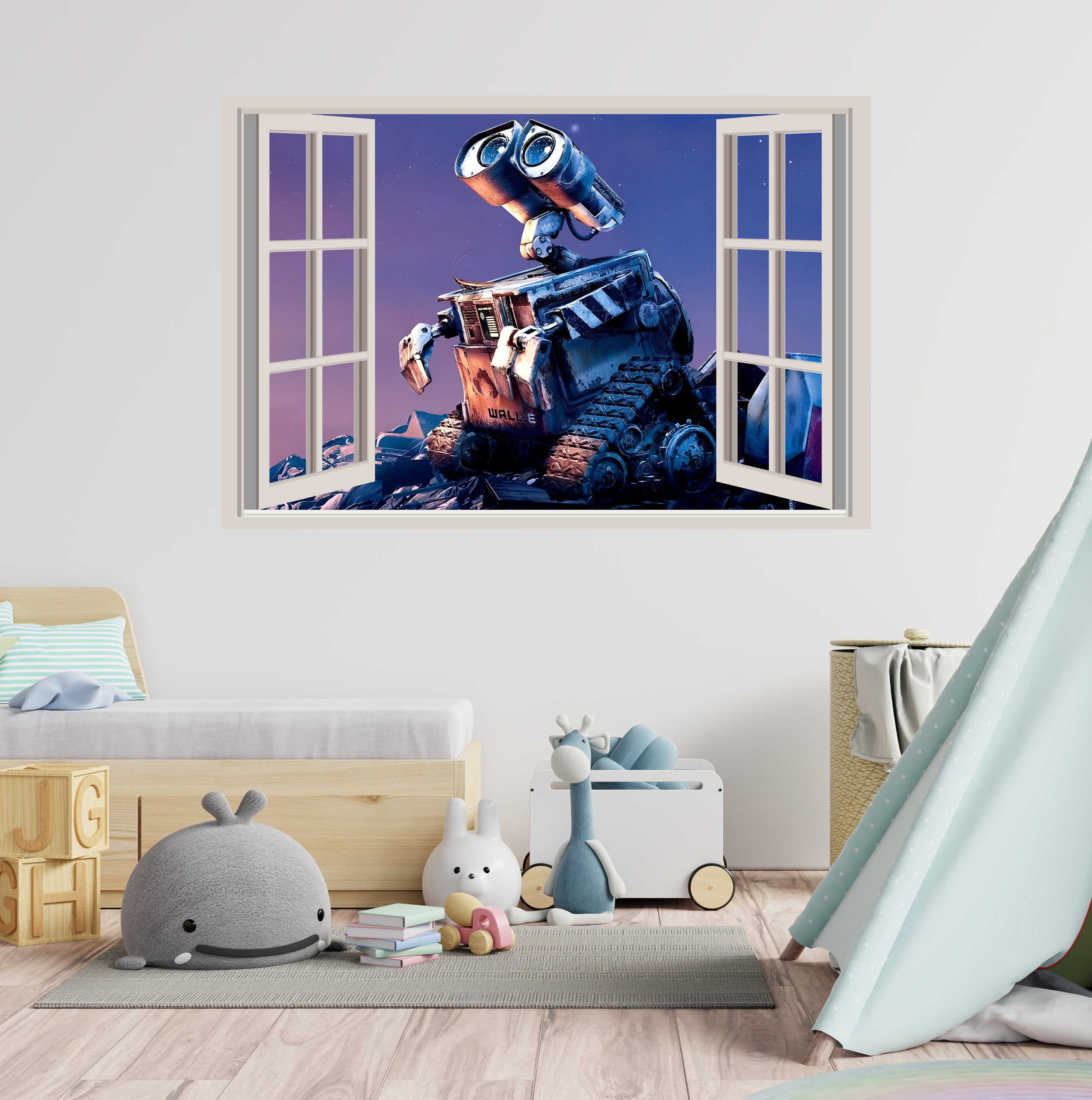 WALL-E 3D Window Wall Sticker Decal Home Decor Mural Art MMS26