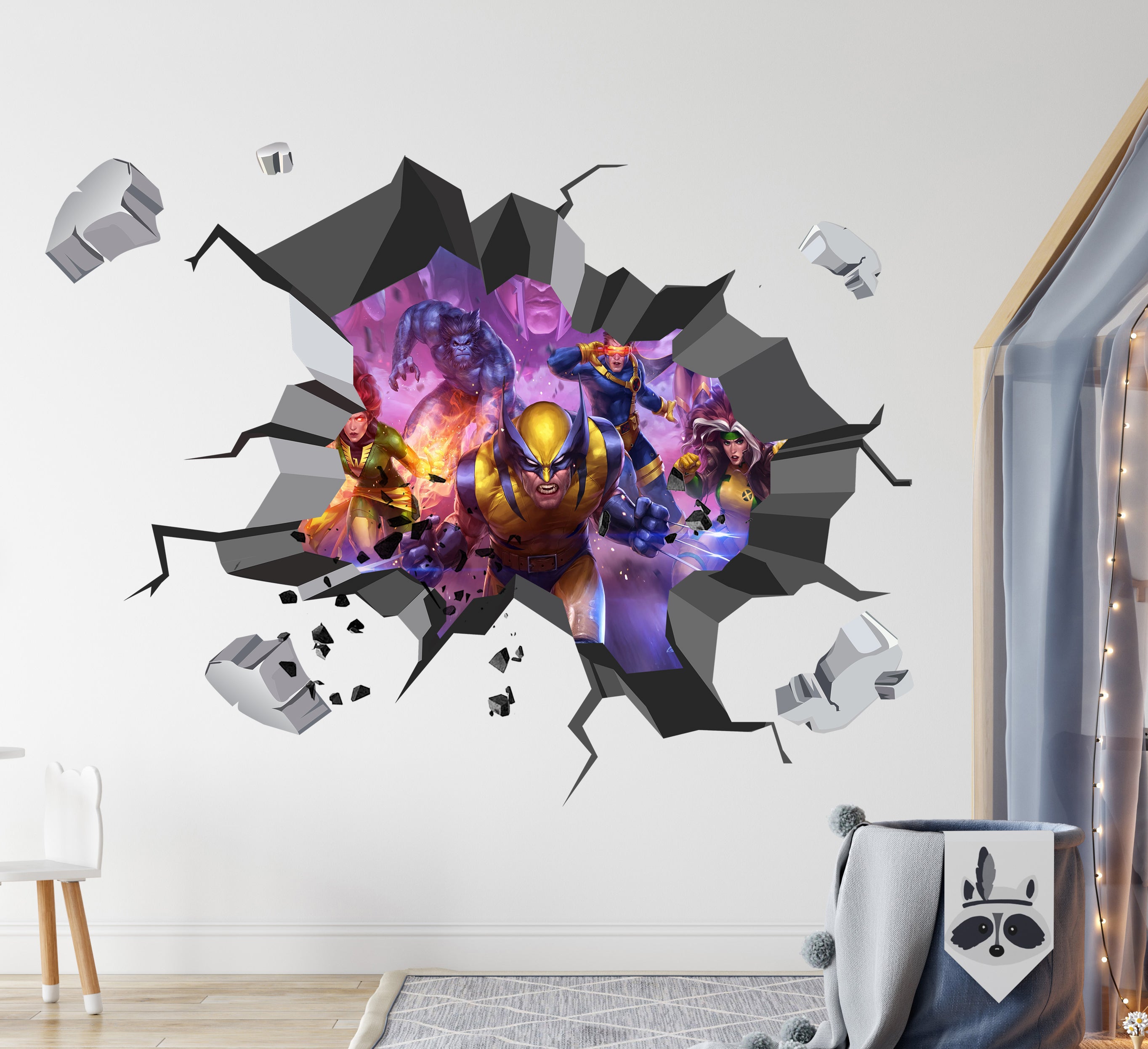 X-men Wolverine 3D Explosion Wall Sticker Decal Decor Art Mural AVG28