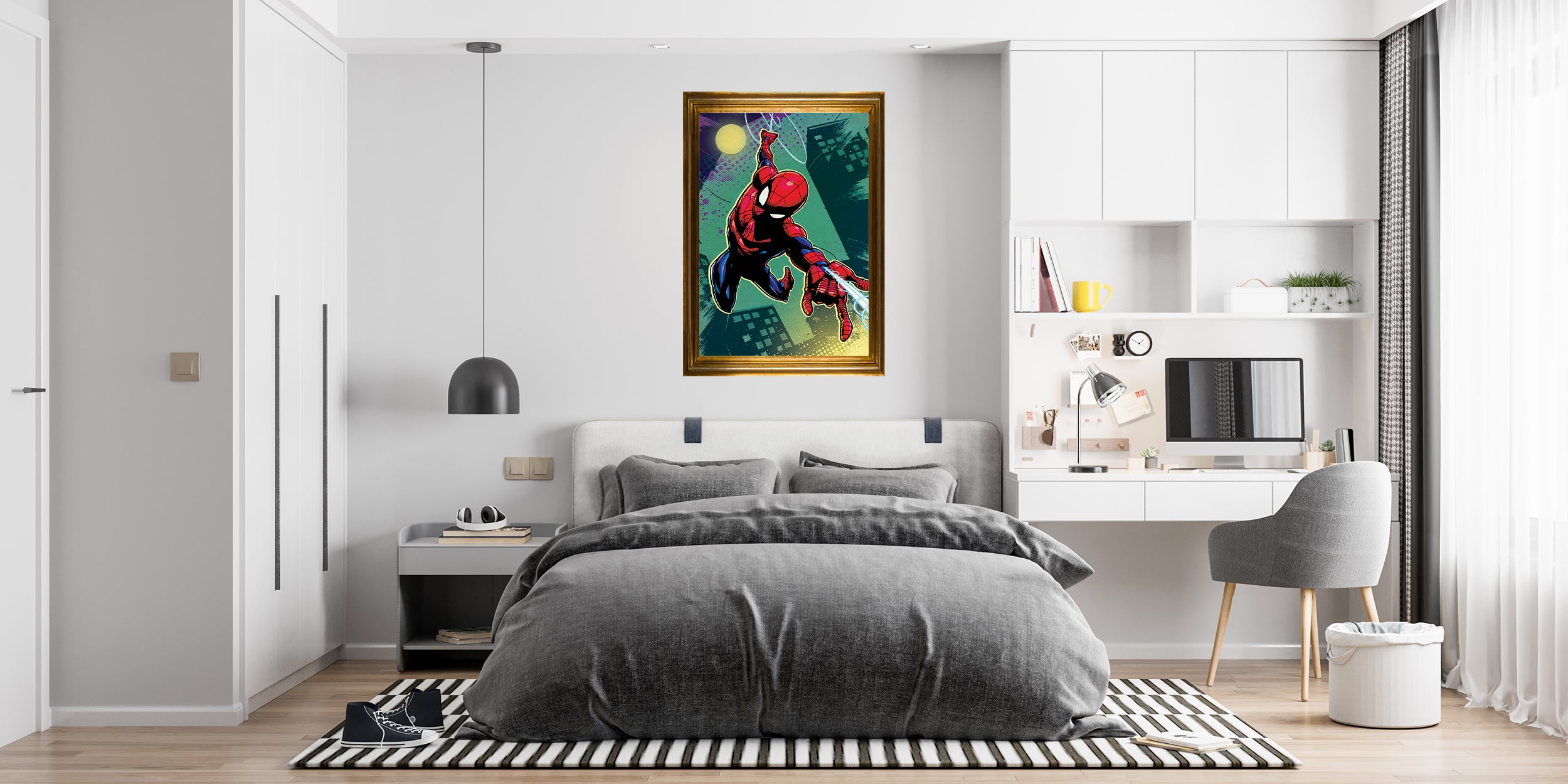 Spiderman Superhero Frame Style Wall Sticker Decal Vinyl Mural