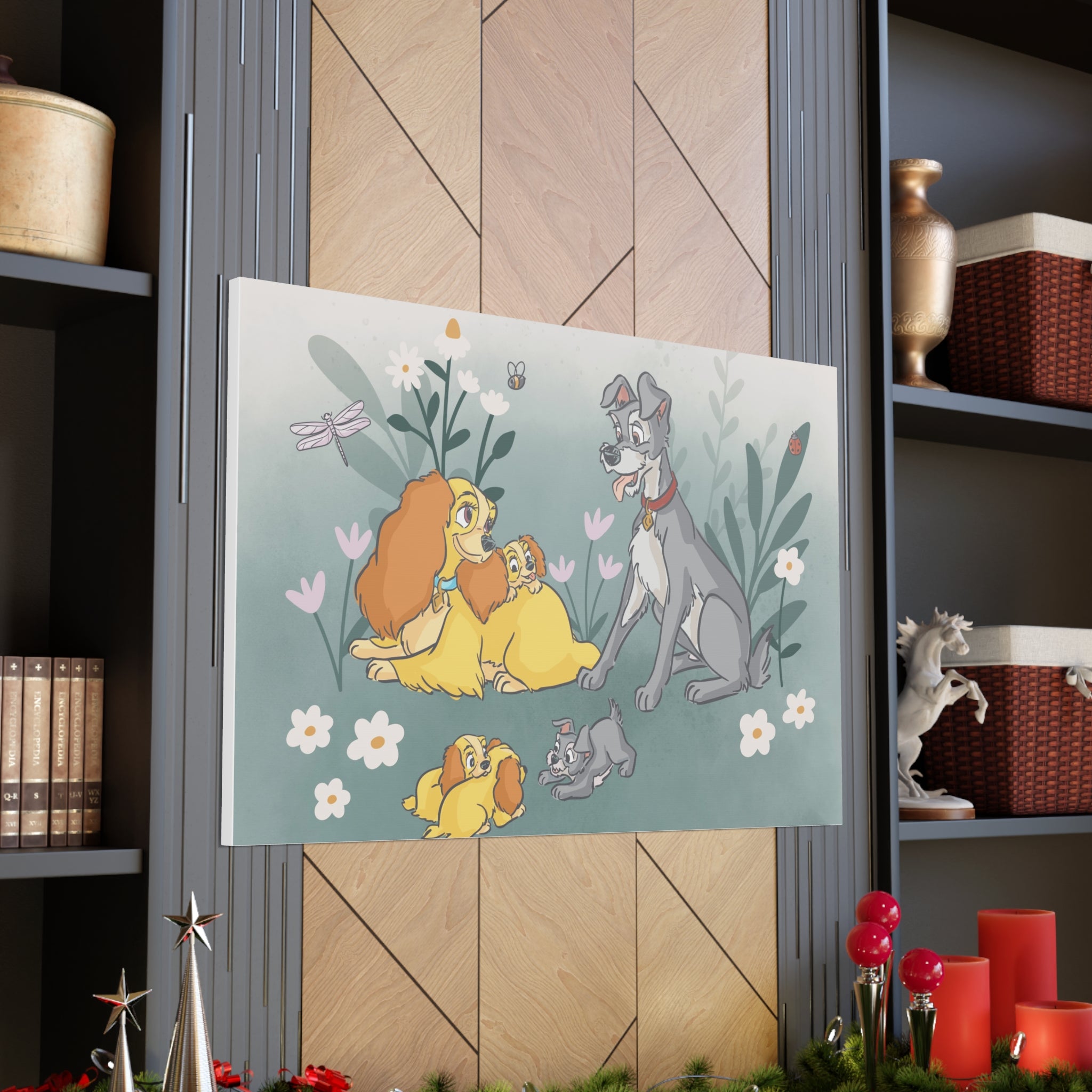 Lady And The Tramp Disney Canvas Print Wall Art Wall Decor Giclee Gallery Wrap