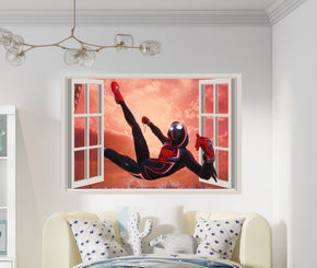 Miles Morales Spiderman 3D Window Wall Decal Removable Sticker Art Decor Mural SPM21