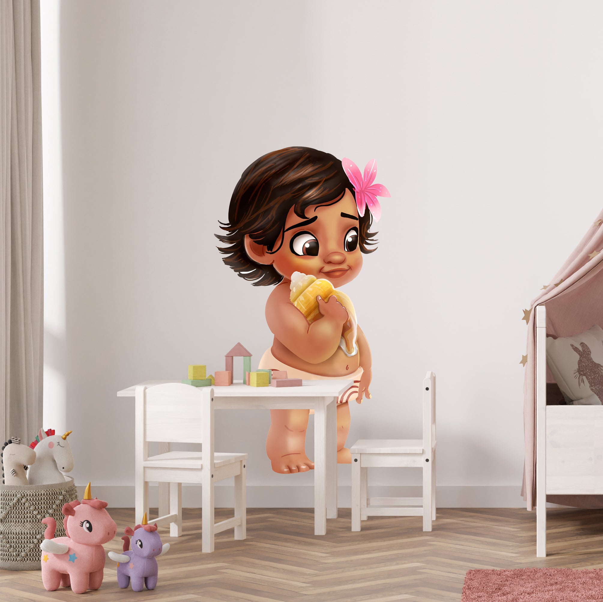 Baby Moana 2 Disney Princess Wall Decal Sticker Kids Room Art Mural DSP29