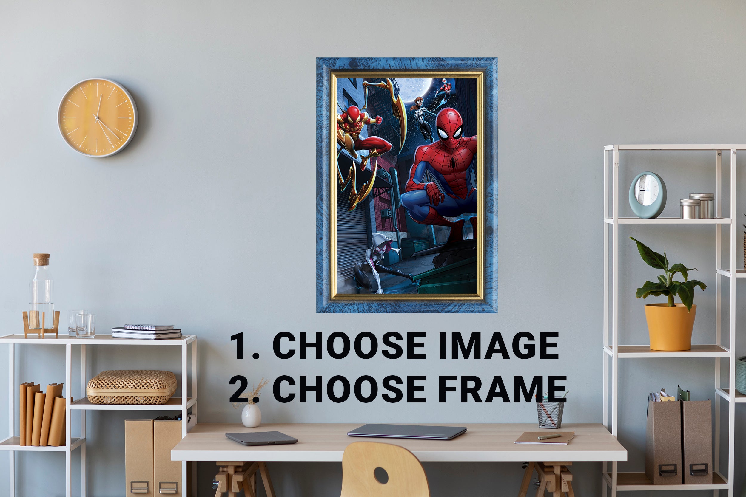 Spiderman Superhero Frame Style Wall Sticker Decal Vinyl Mural